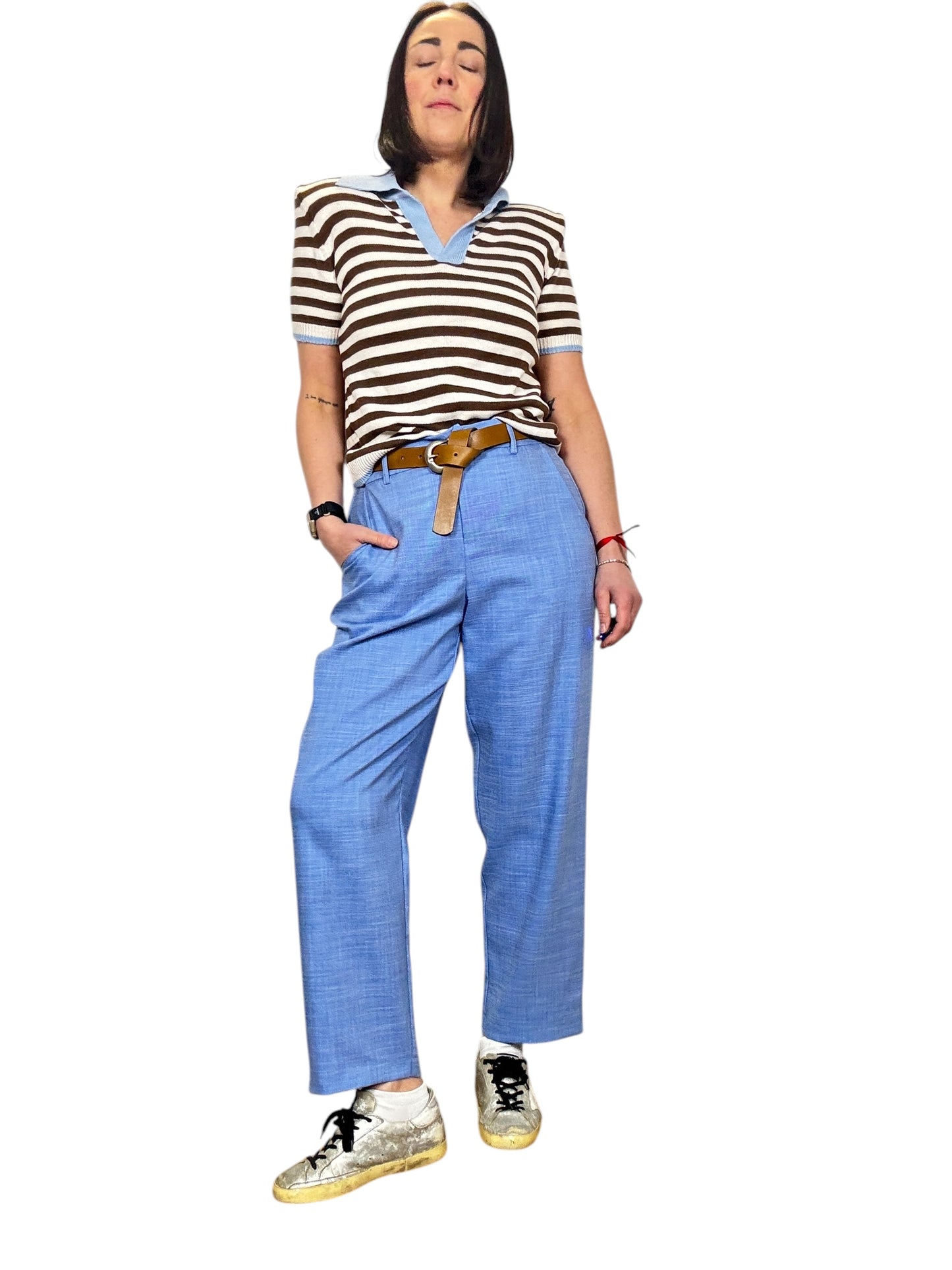 PANTALONE A GAMBA DRITTA TENSIONE IN