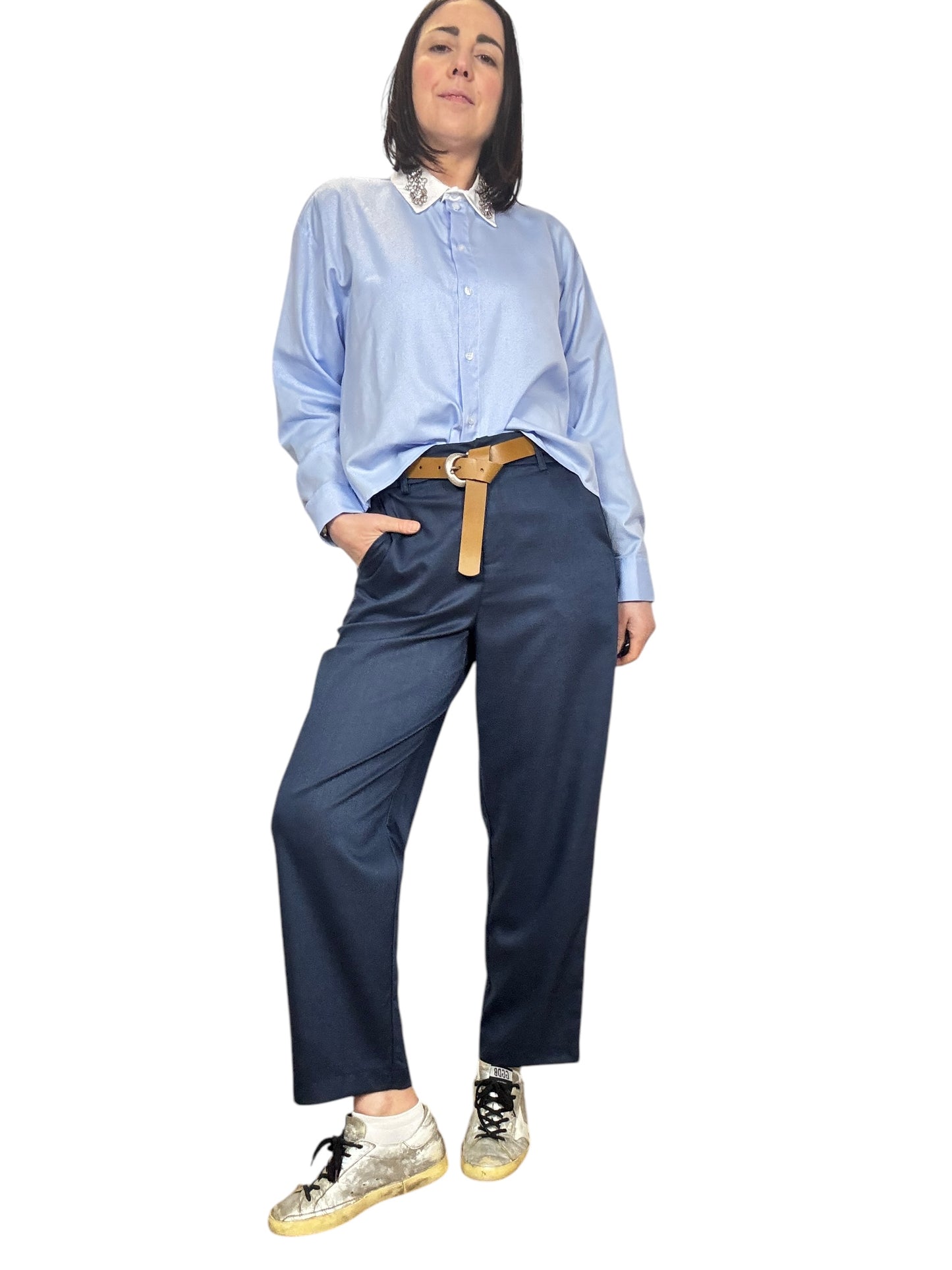 PANTALONE A GAMBA DRITTA TENSIONE IN