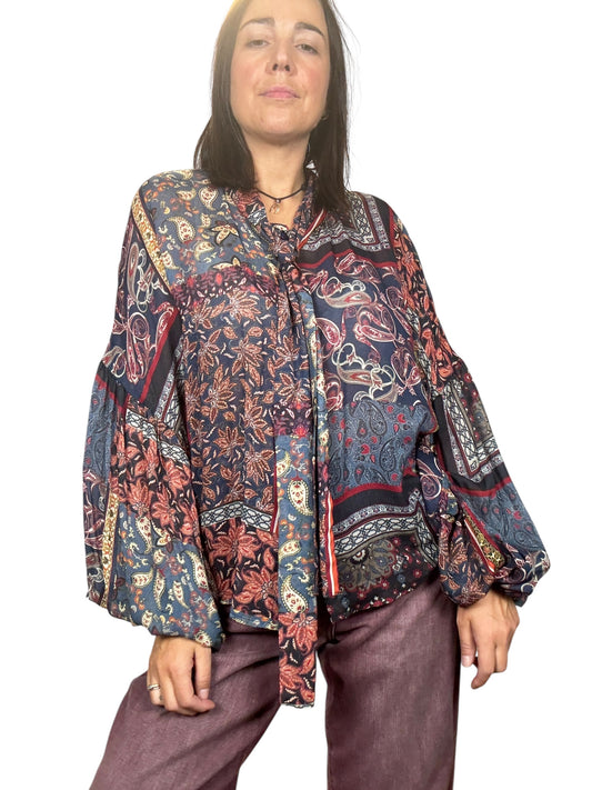 CAMICIA A FANTASIA CON CRAVATTA SUSY MIX