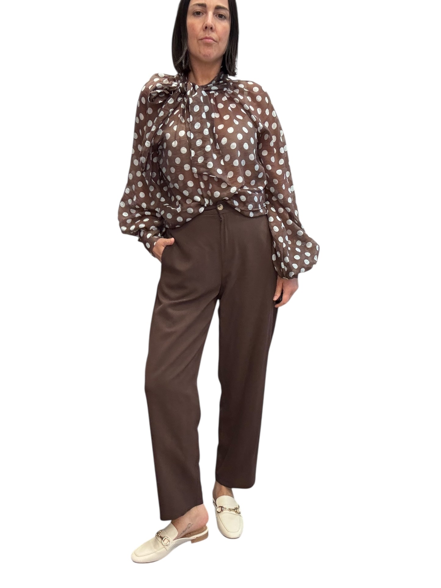 PANTALONE CARROT MISTO LINO VICOLO