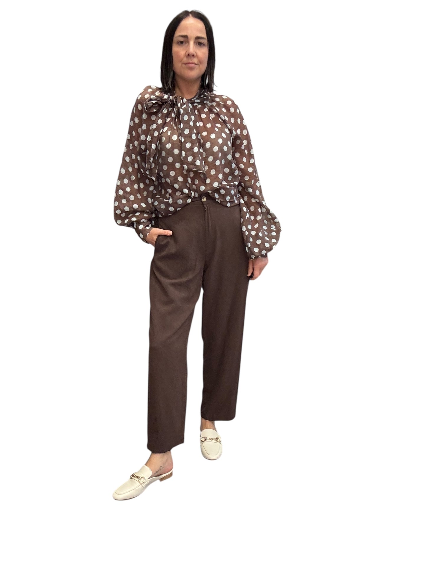 PANTALONE CARROT MISTO LINO VICOLO