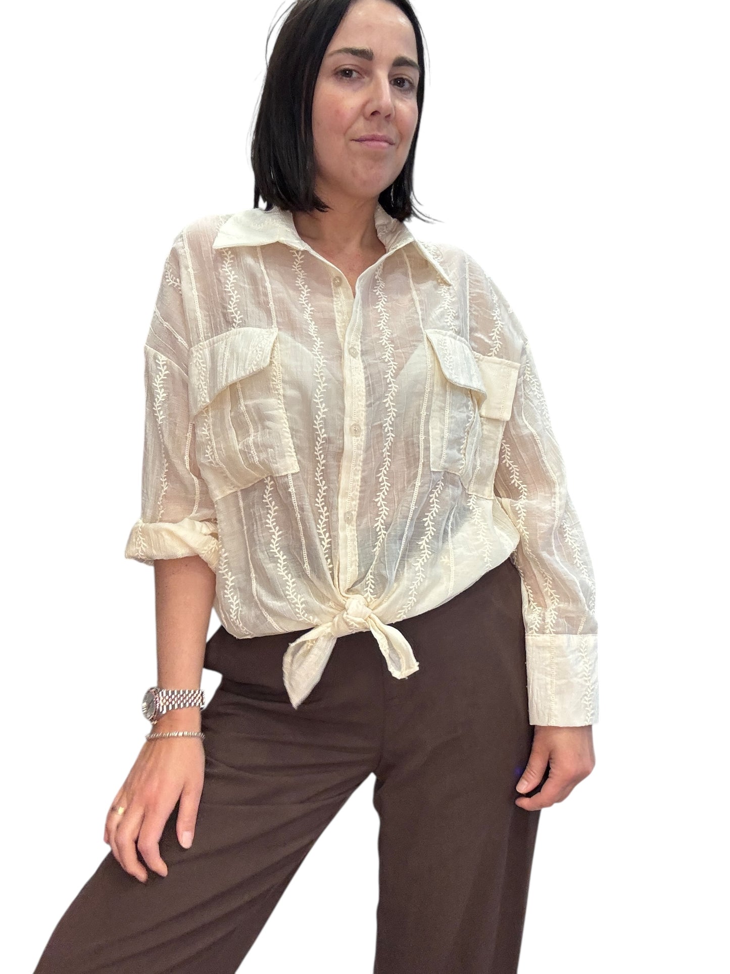 CAMICIA TASCHE + RICAMI SUSY MIX