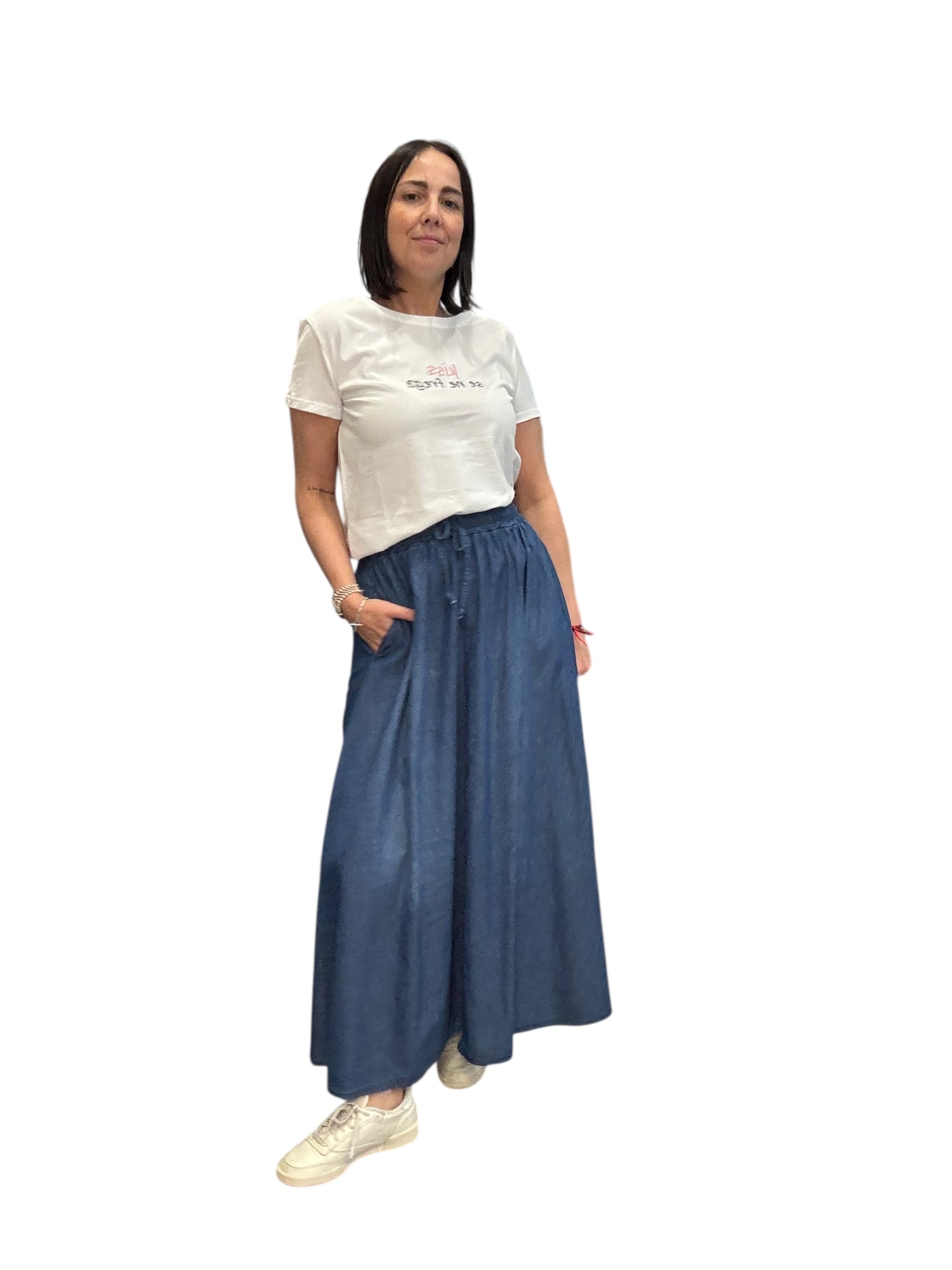 GONNA IN CHAMBRAY LAVAGGIO SCURO SUSY MIX