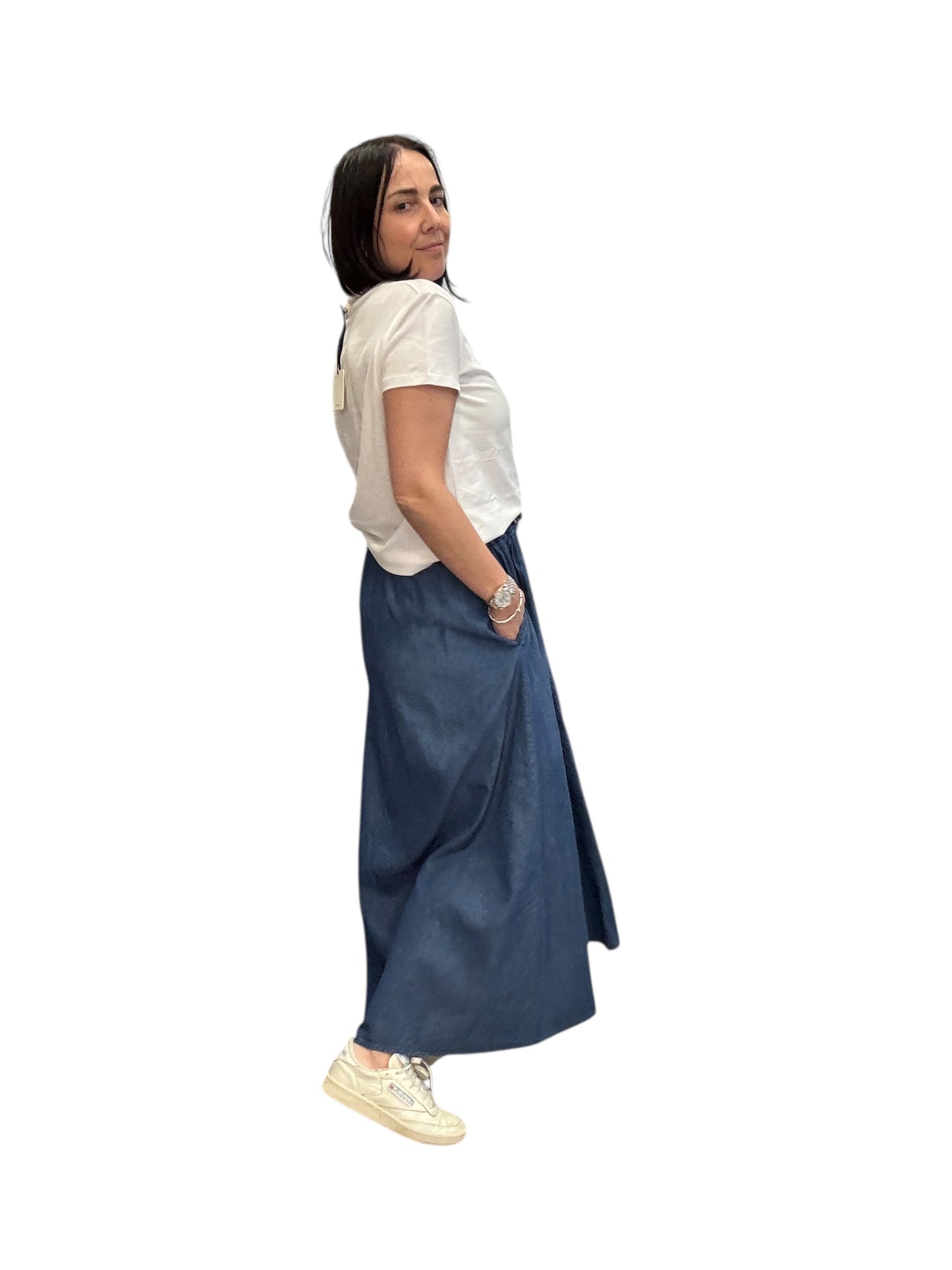 GONNA IN CHAMBRAY LAVAGGIO SCURO SUSY MIX
