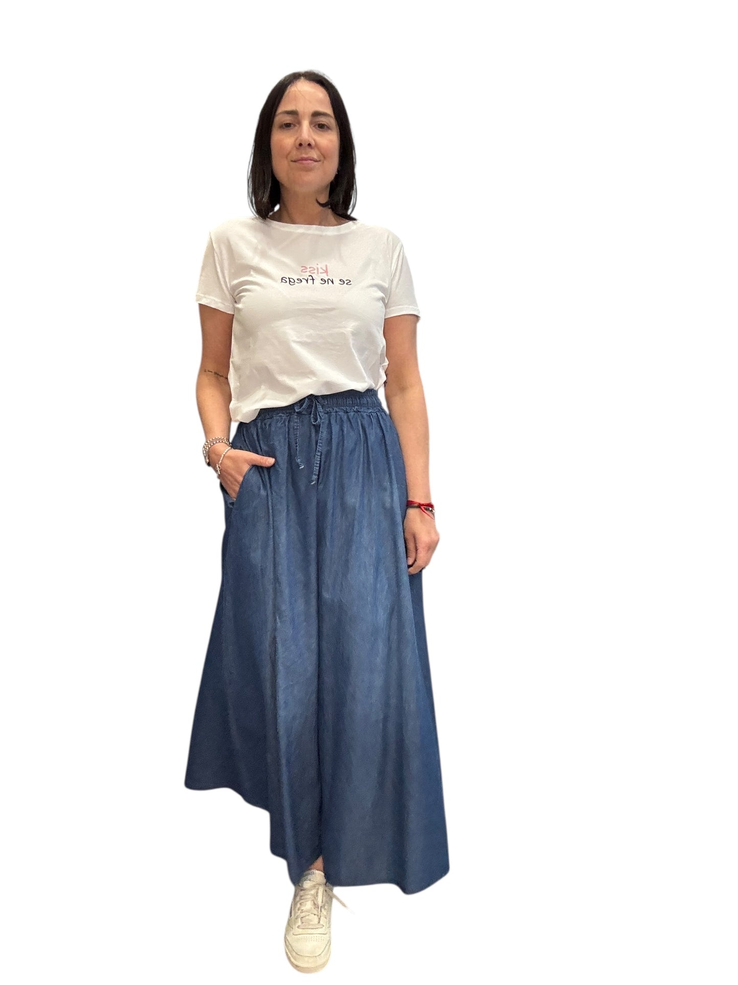 GONNA IN CHAMBRAY LAVAGGIO SCURO SUSY MIX