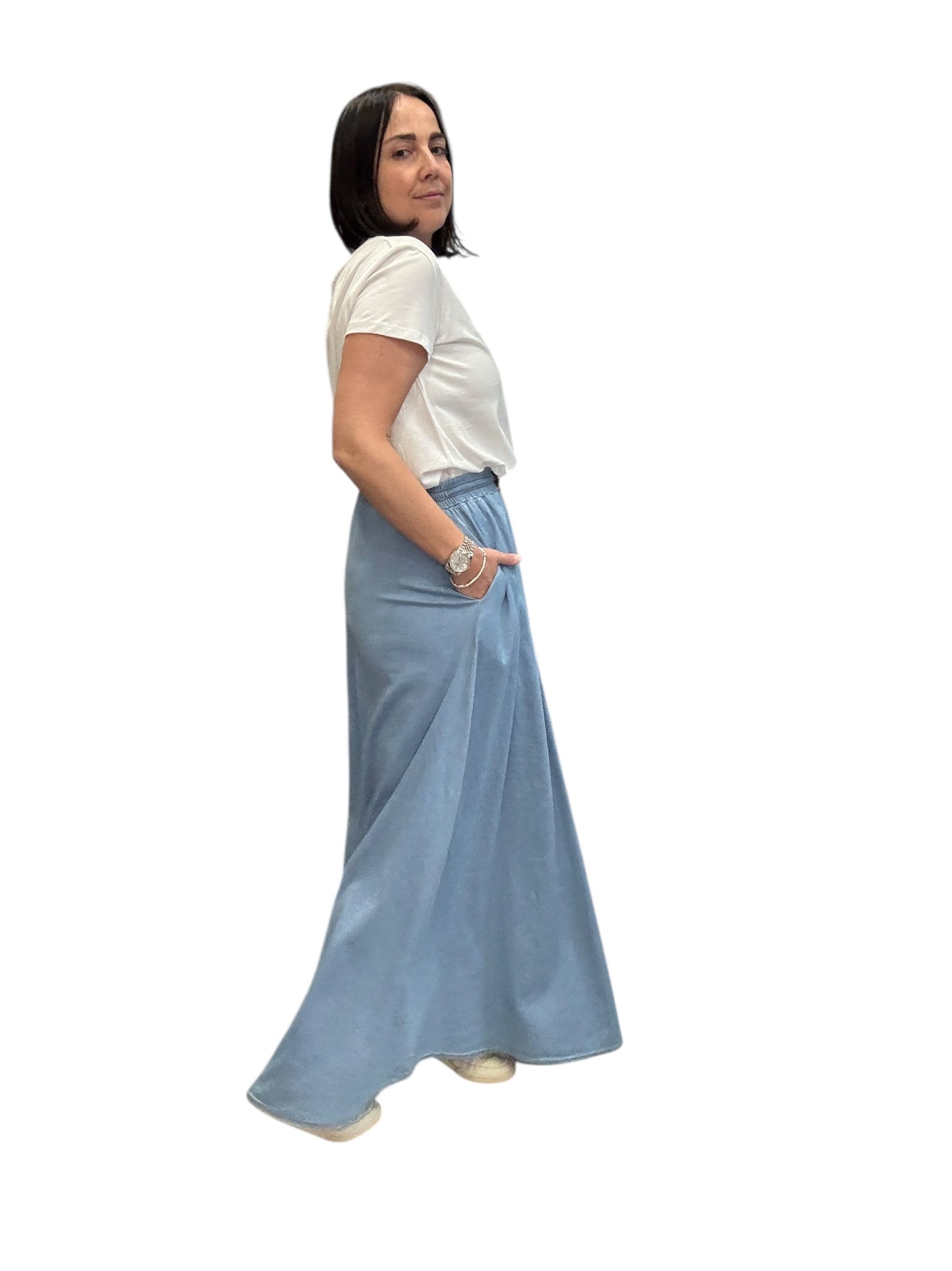 GONNA IN CHAMBRAY LAVAGGIO CHIARO SUSY MIX