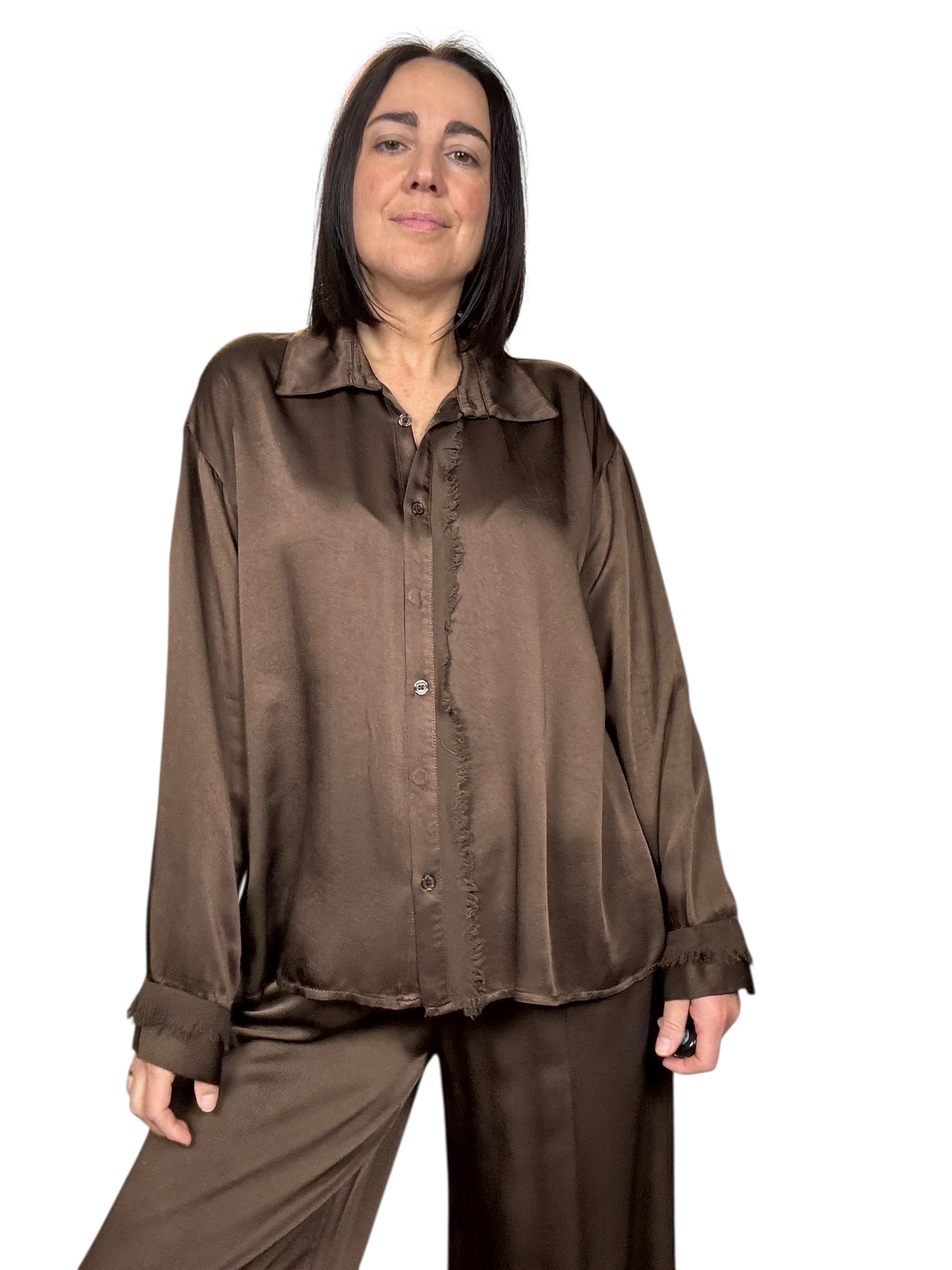 CAMICIA FLUIDA CON FRANGETTA KONTATTO