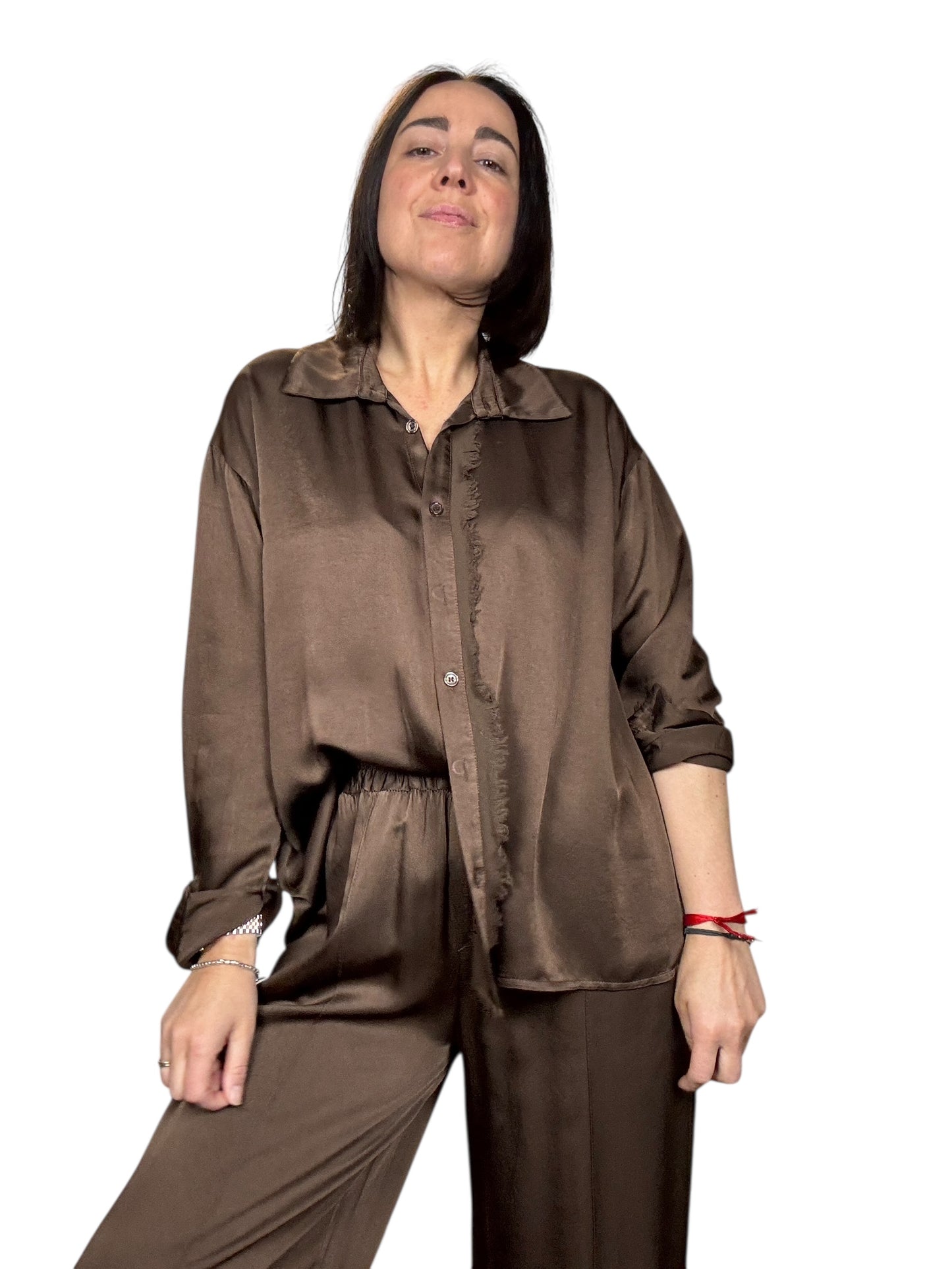 CAMICIA FLUIDA CON FRANGETTA KONTATTO