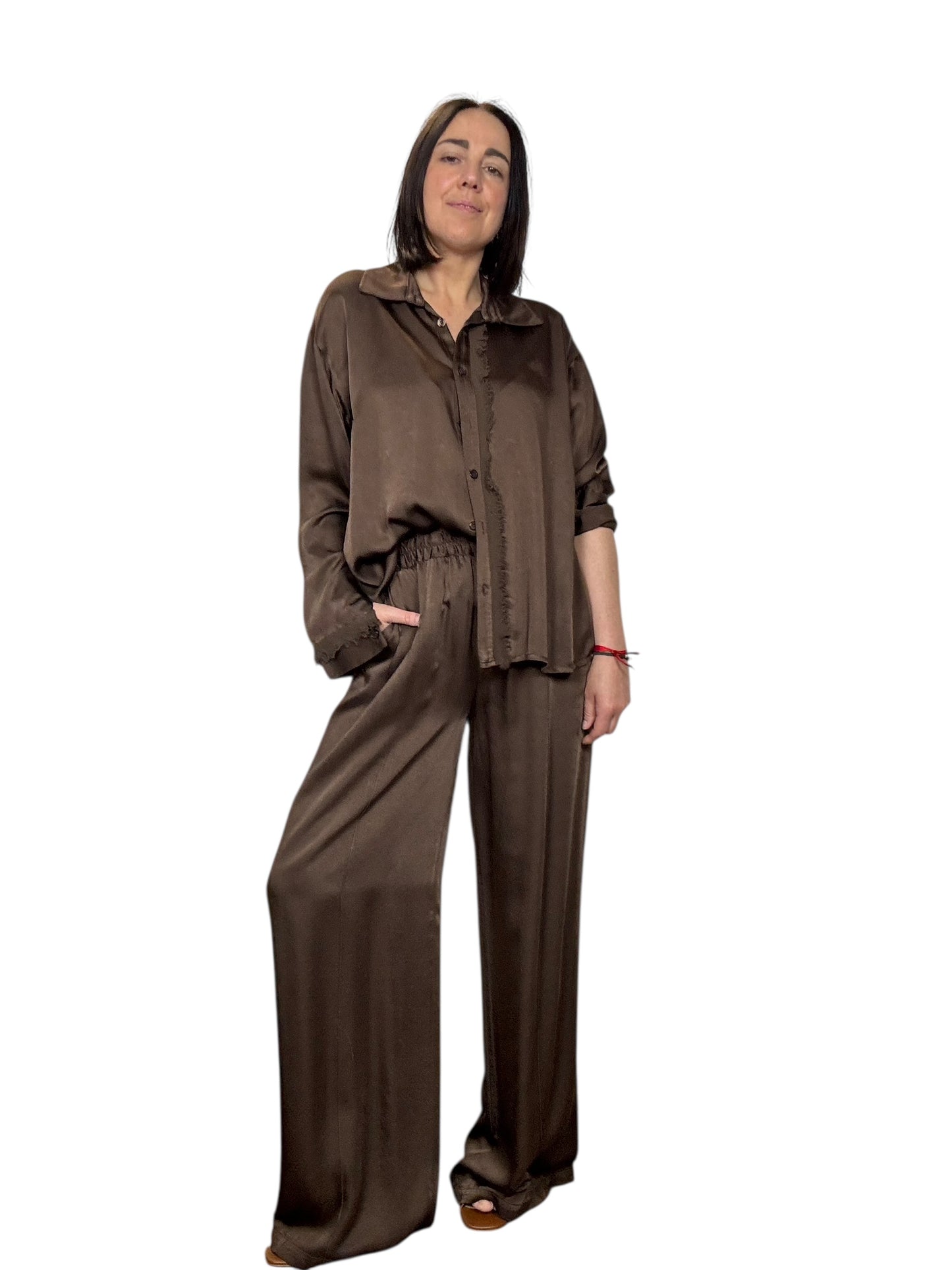 CAMICIA FLUIDA CON FRANGETTA KONTATTO