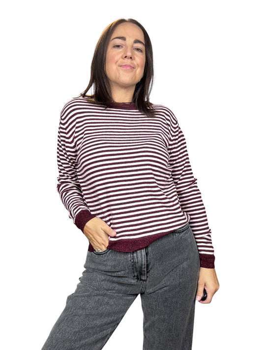 MAGLIA A RIGHE CON BOTTONI SCHIENA SUSY MIX