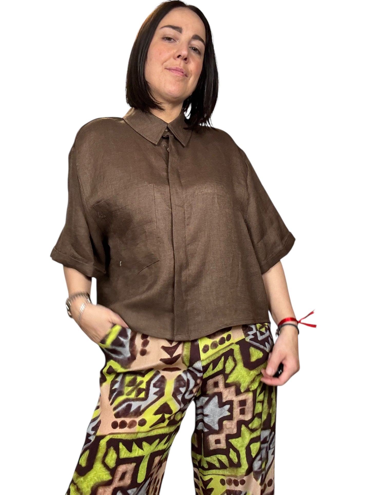 CAMICIA IN LINO TENSIONE IN