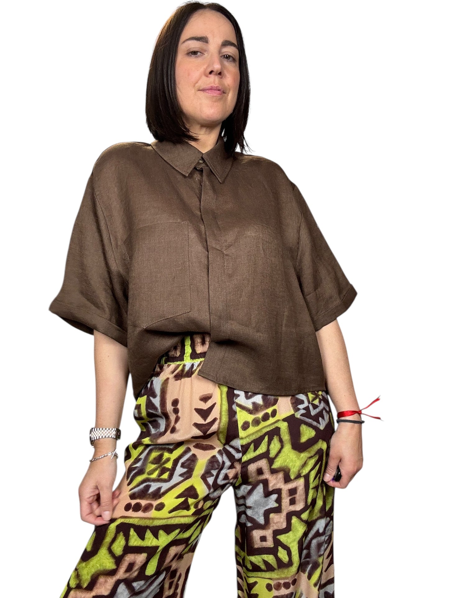 CAMICIA IN LINO TENSIONE IN