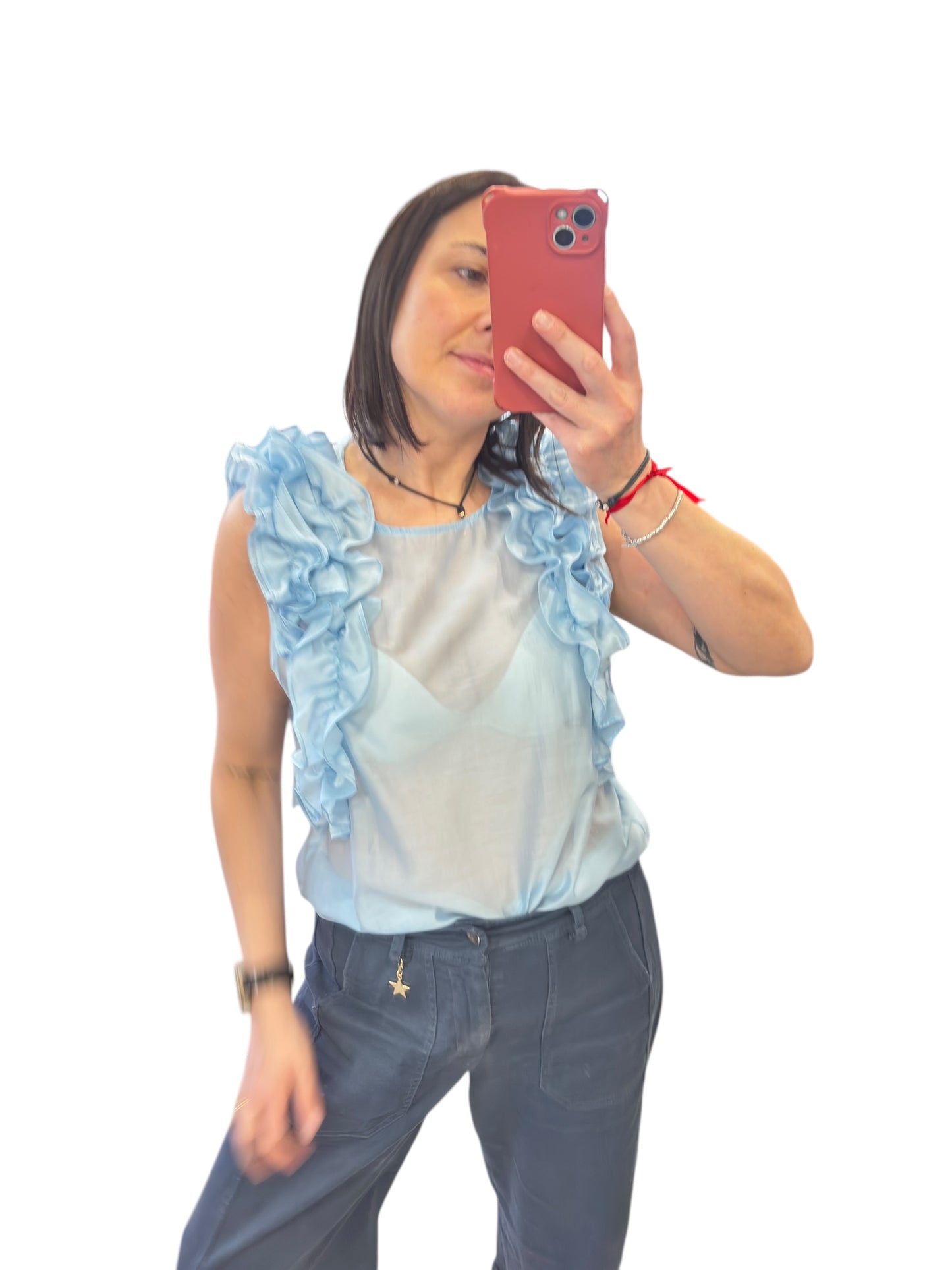 CAMICIA SMANICATA CON ROUGES VICOLO