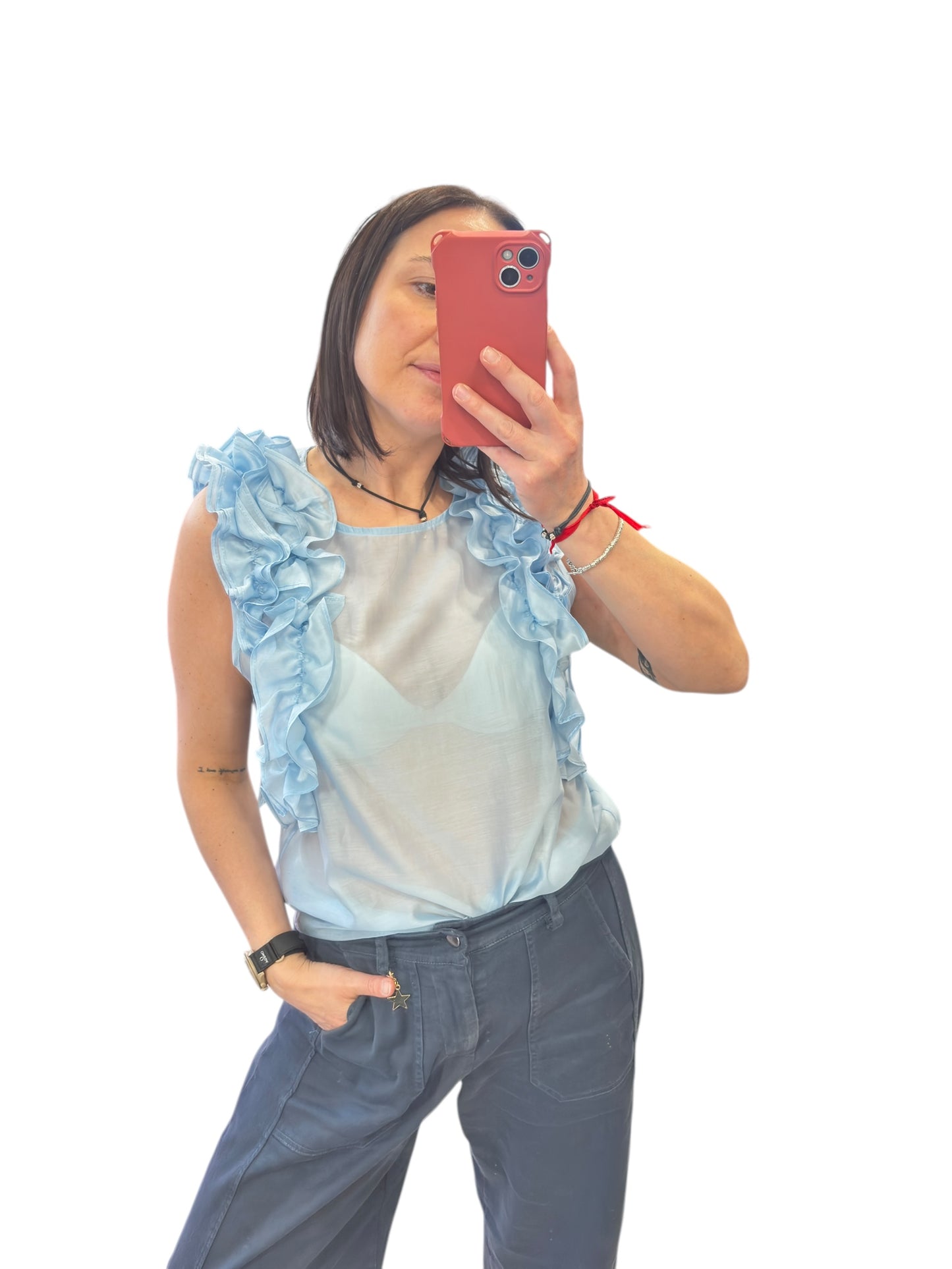 CAMICIA SMANICATA CON ROUGES VICOLO