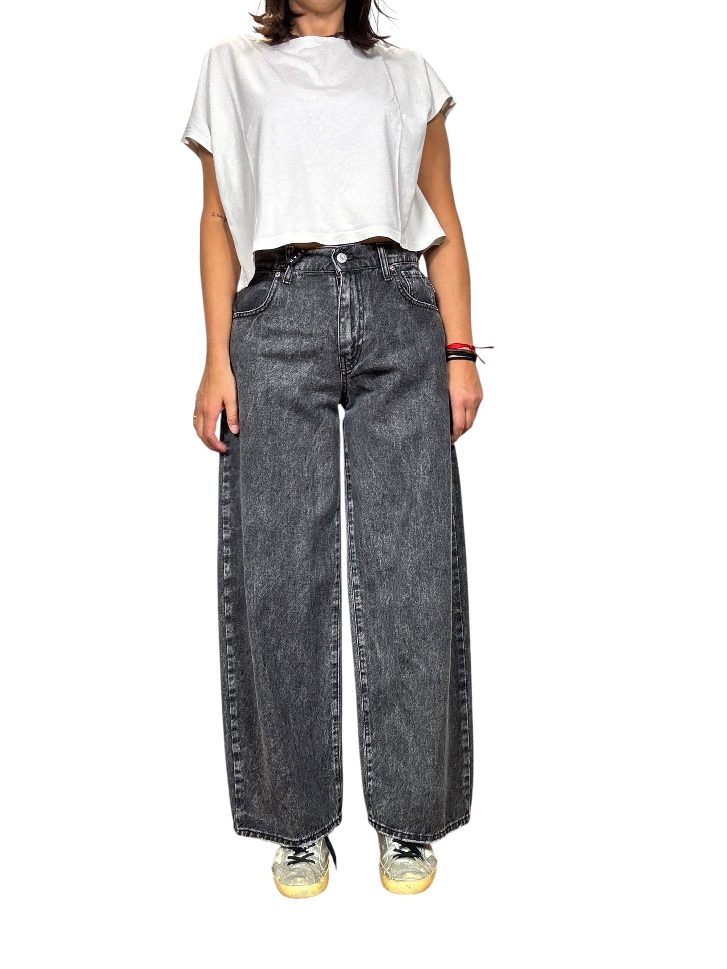 JEANS A PALAZZO GRIGIO HAVEONE