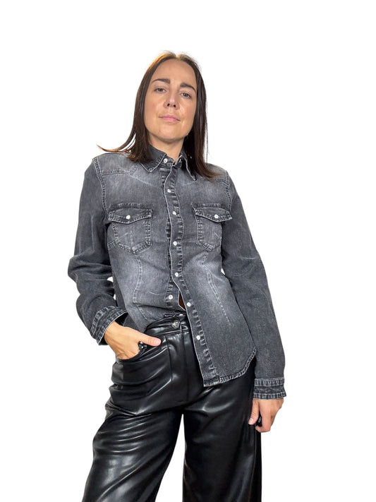 CAMICIA IN JEANS GRIGIO SUSY MIX