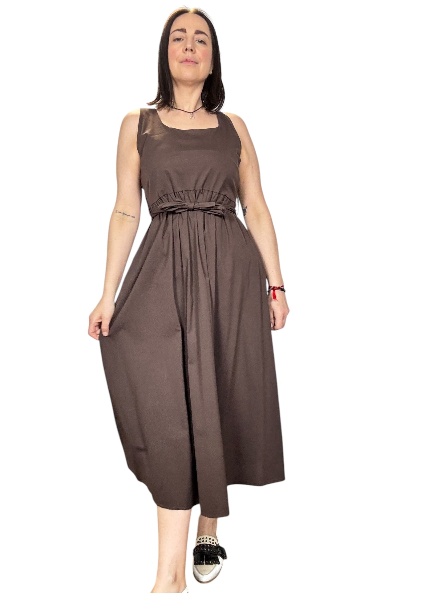 ABITO MIDI SCOLLO QUADRO SUSY MIX