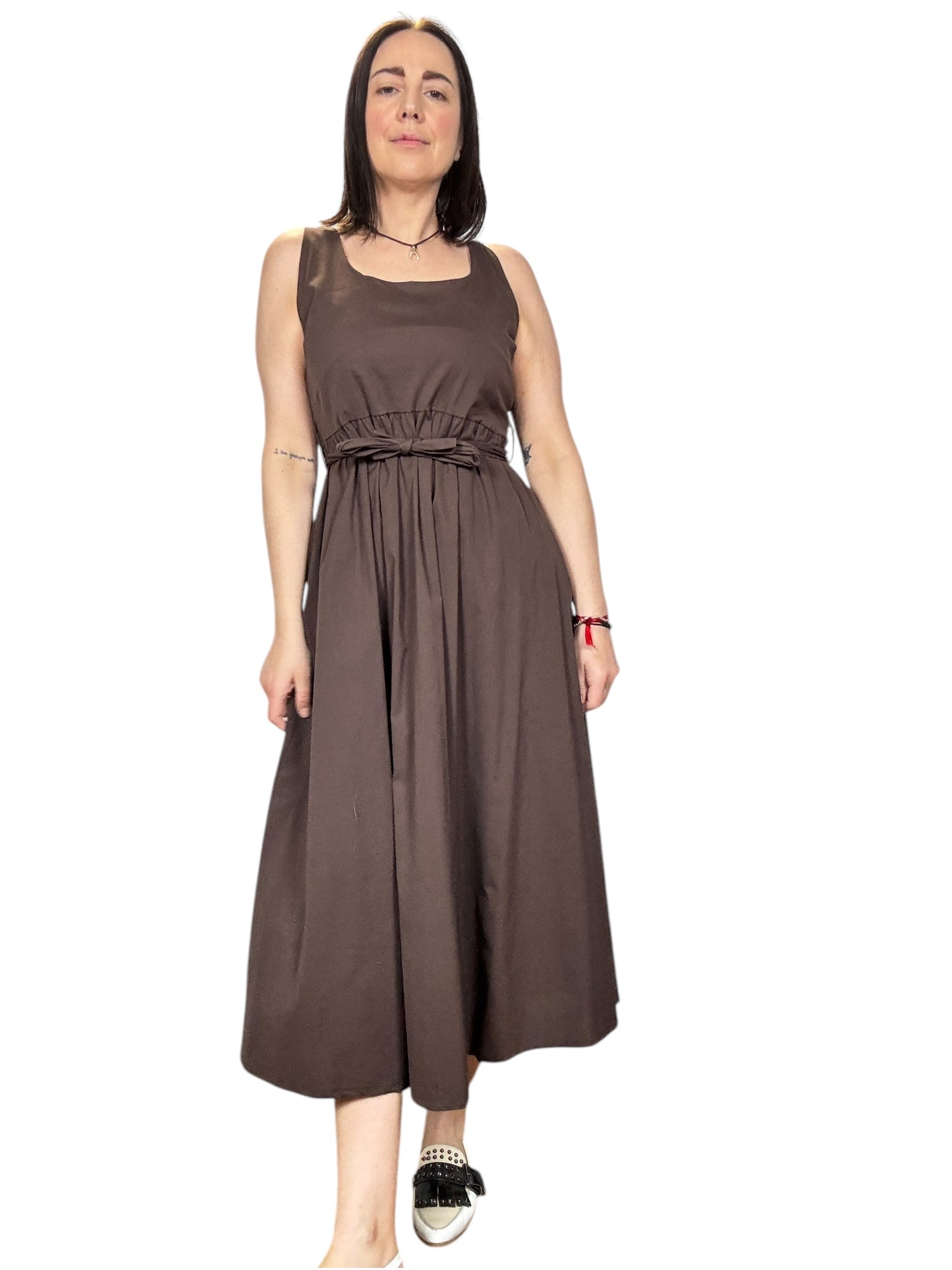 ABITO MIDI SCOLLO QUADRO SUSY MIX