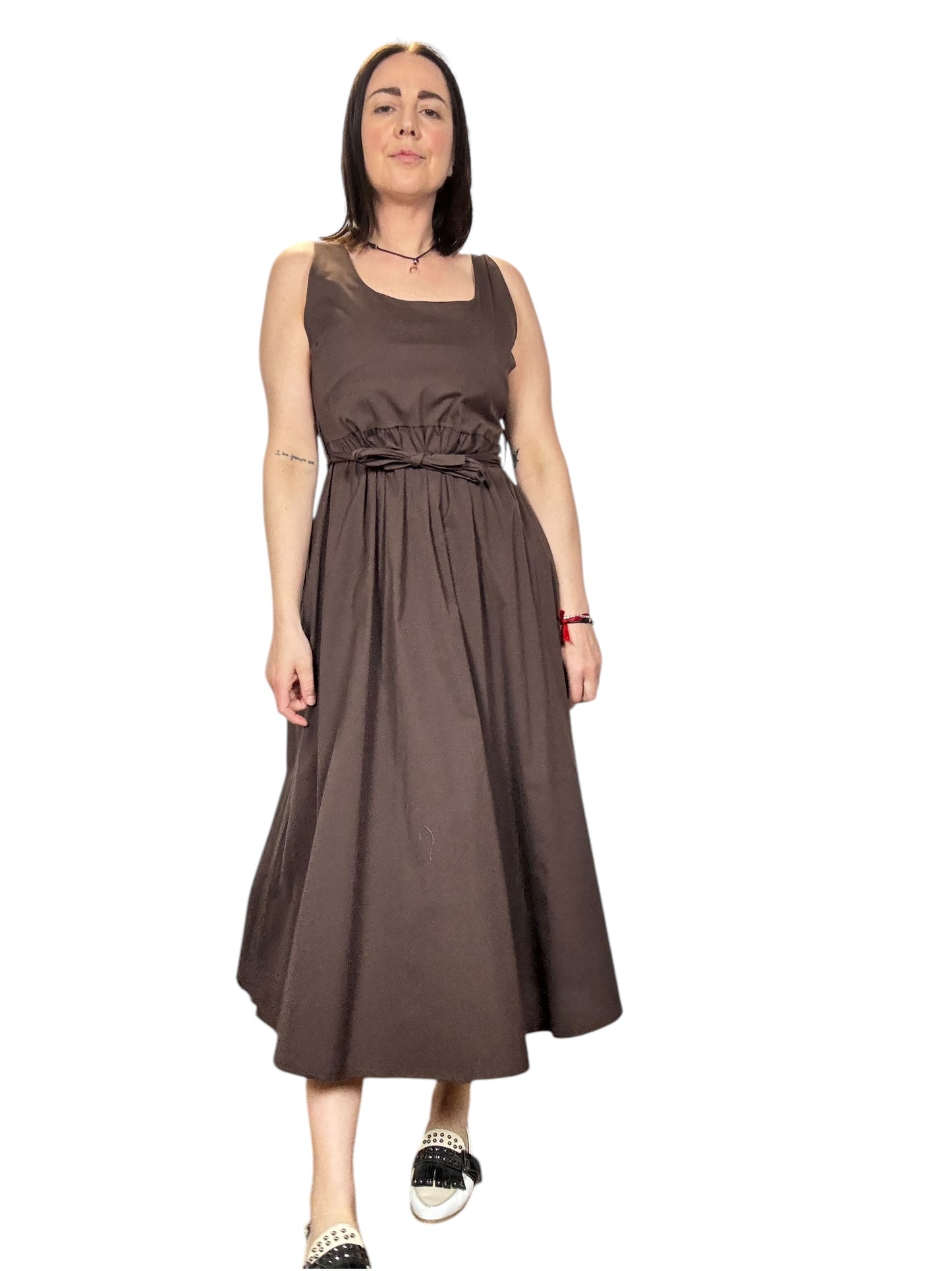ABITO MIDI SCOLLO QUADRO SUSY MIX