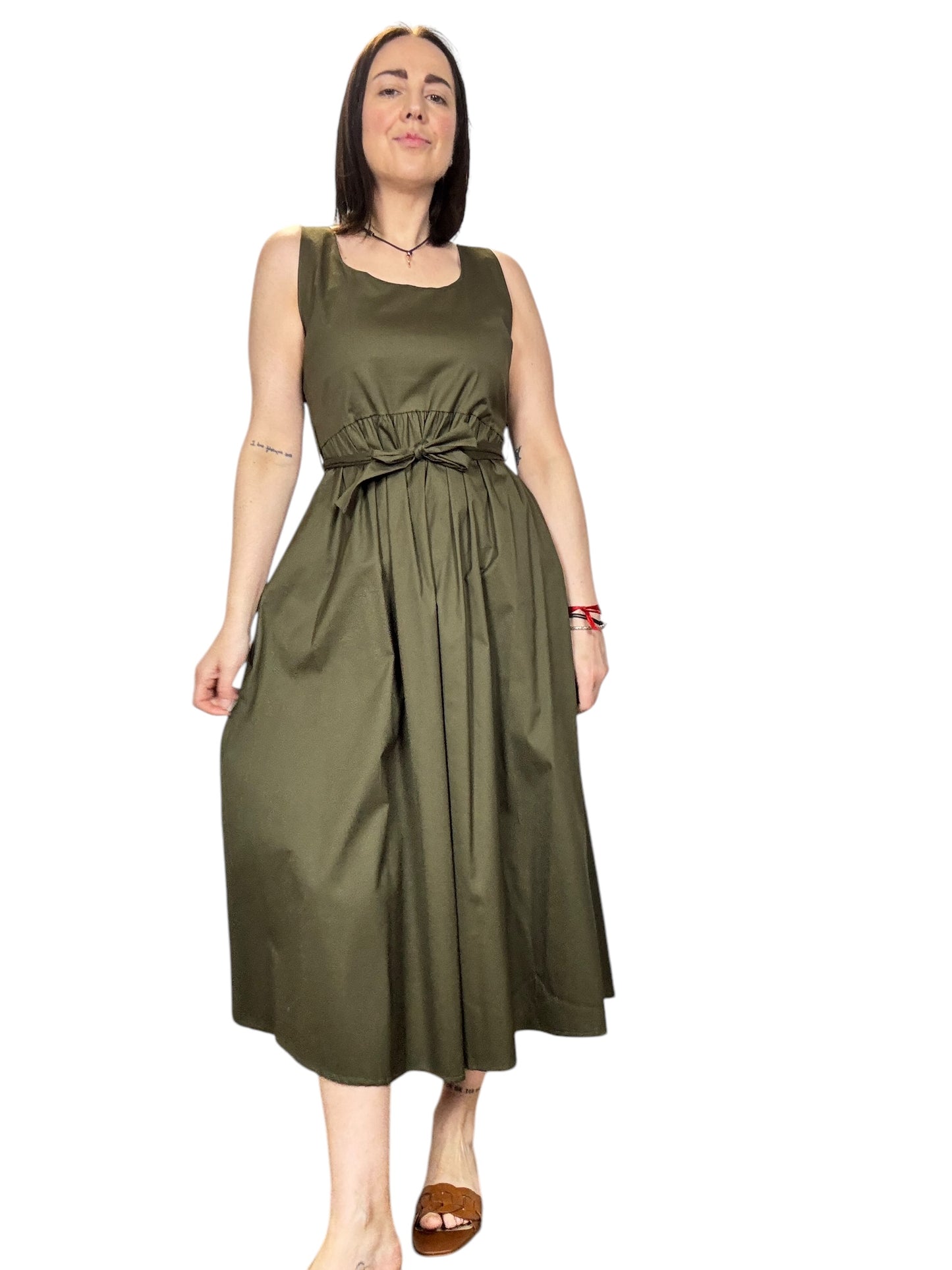 ABITO MIDI SCOLLO QUADRO SUSY MIX