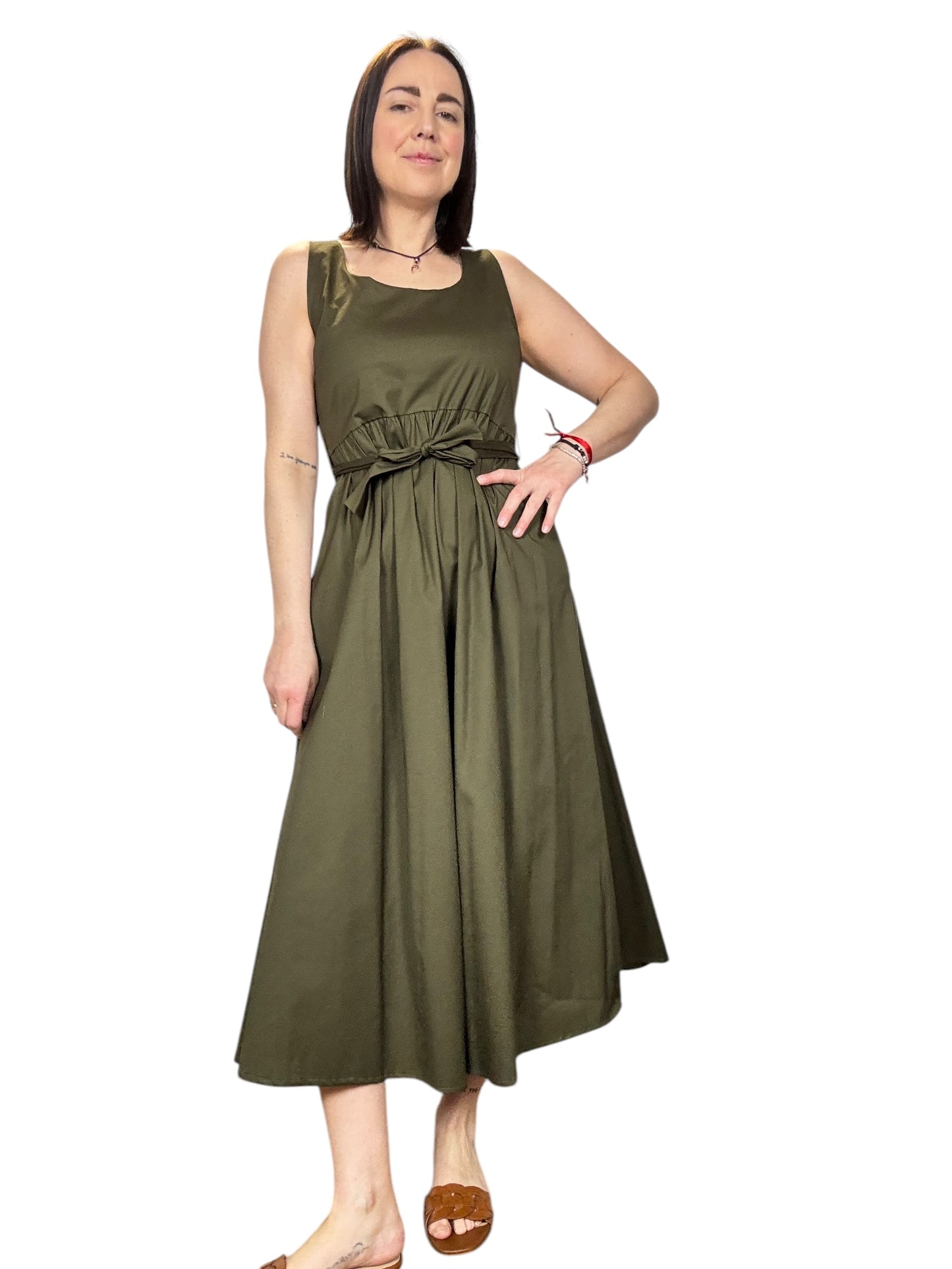 ABITO MIDI SCOLLO QUADRO SUSY MIX