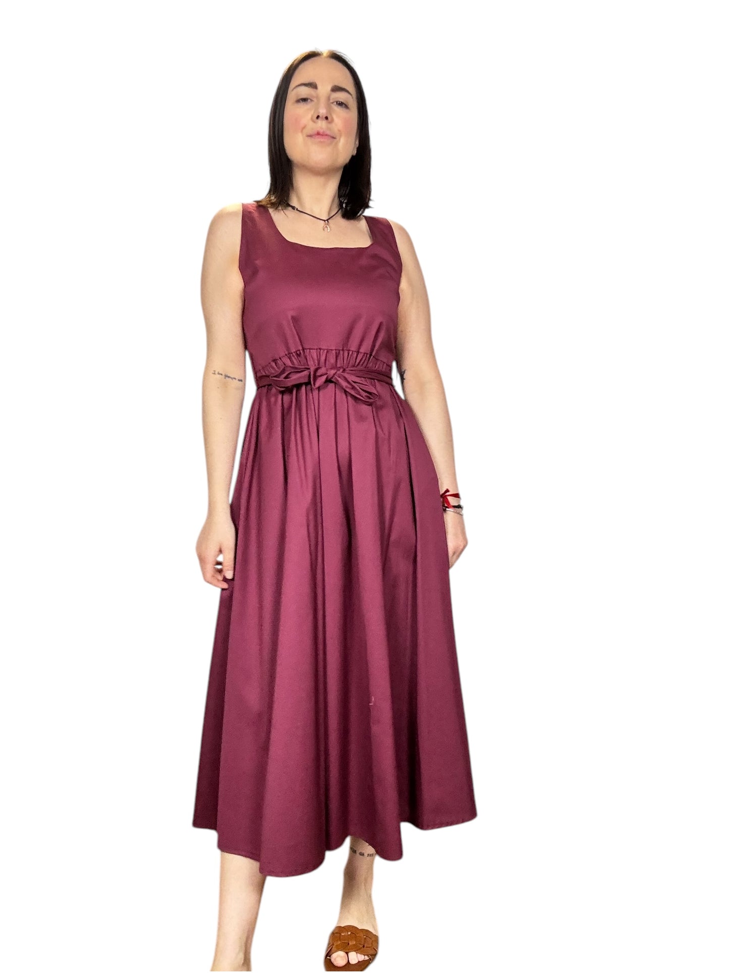 ABITO MIDI SCOLLO QUADRO SUSY MIX