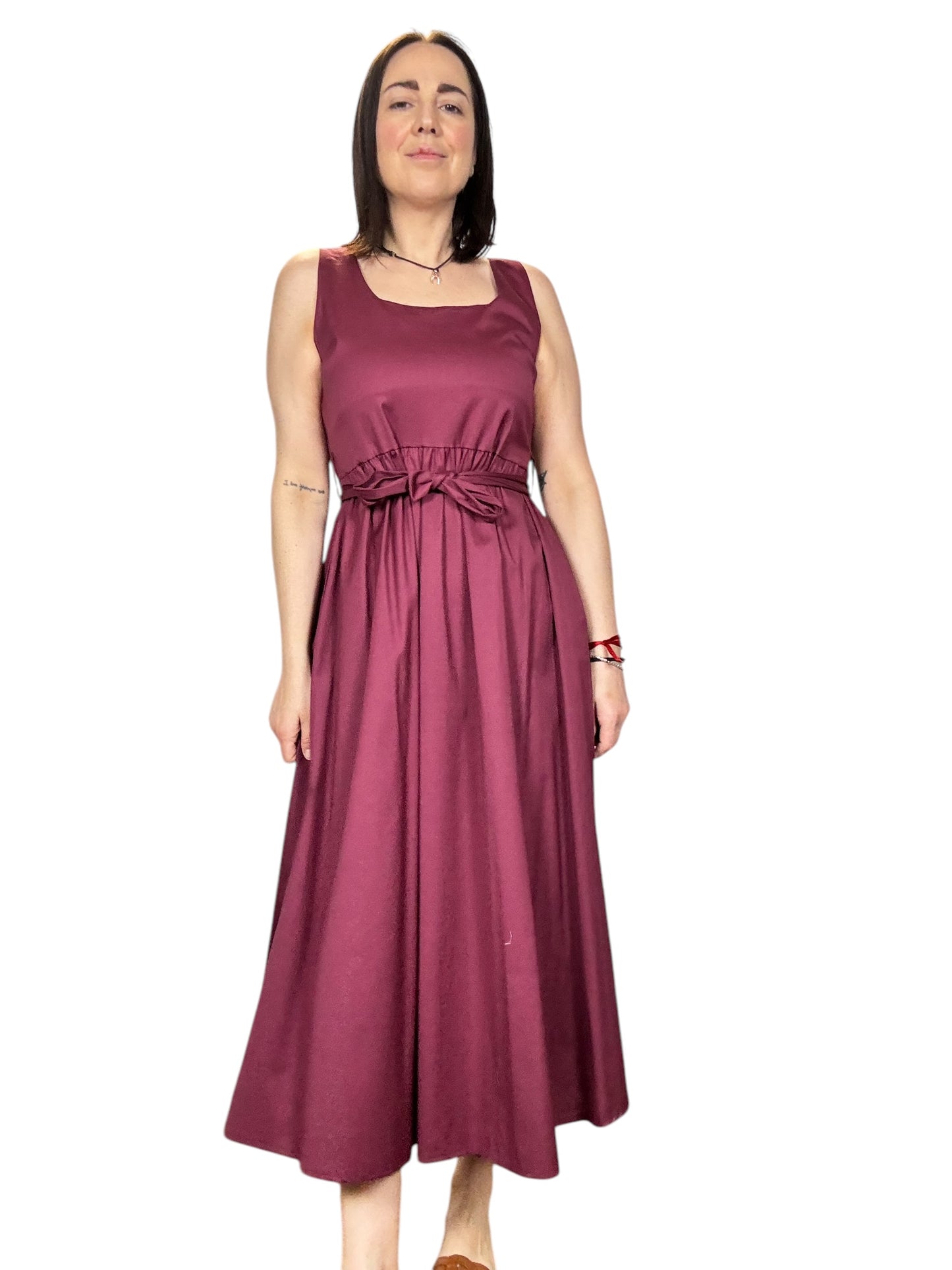 ABITO MIDI SCOLLO QUADRO SUSY MIX