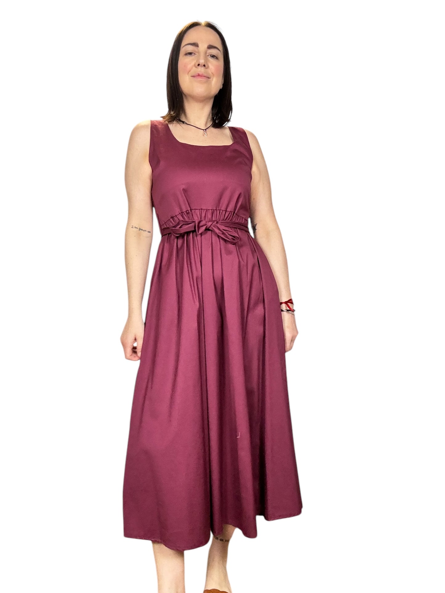 ABITO MIDI SCOLLO QUADRO SUSY MIX