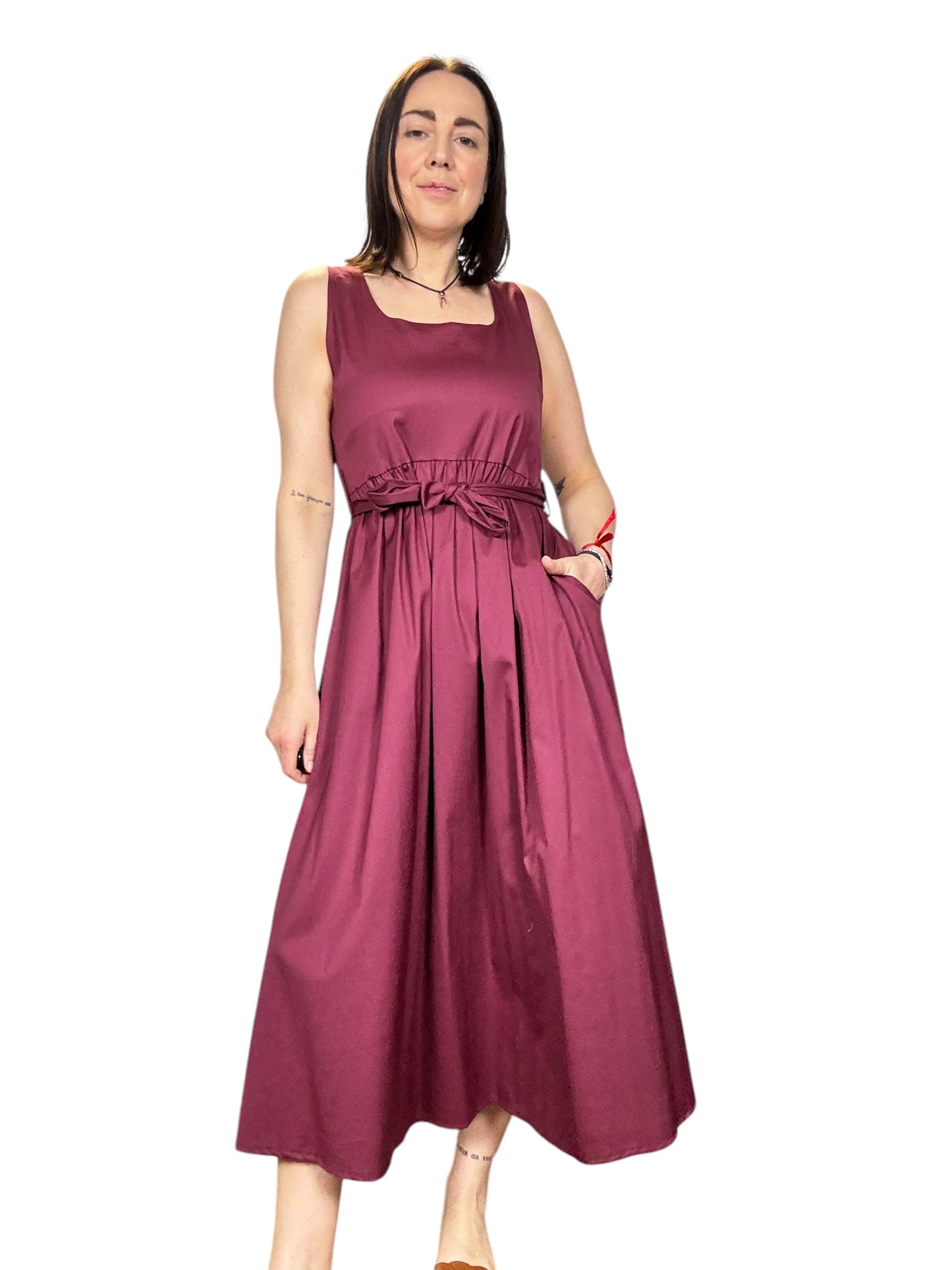 ABITO MIDI SCOLLO QUADRO SUSY MIX