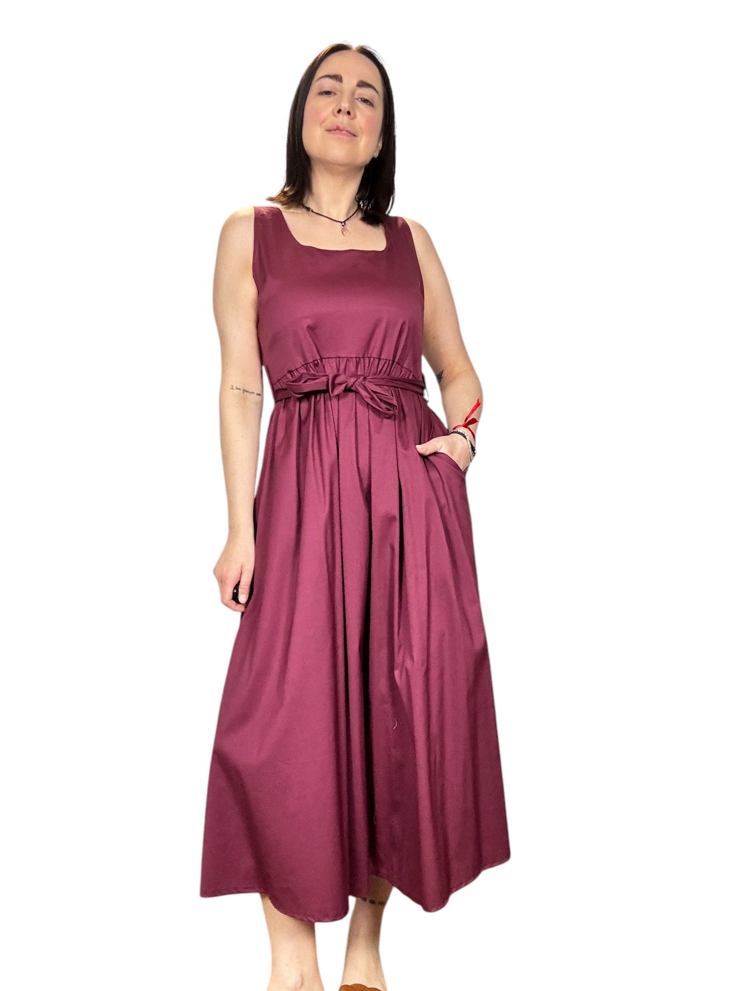 ABITO MIDI SCOLLO QUADRO SUSY MIX