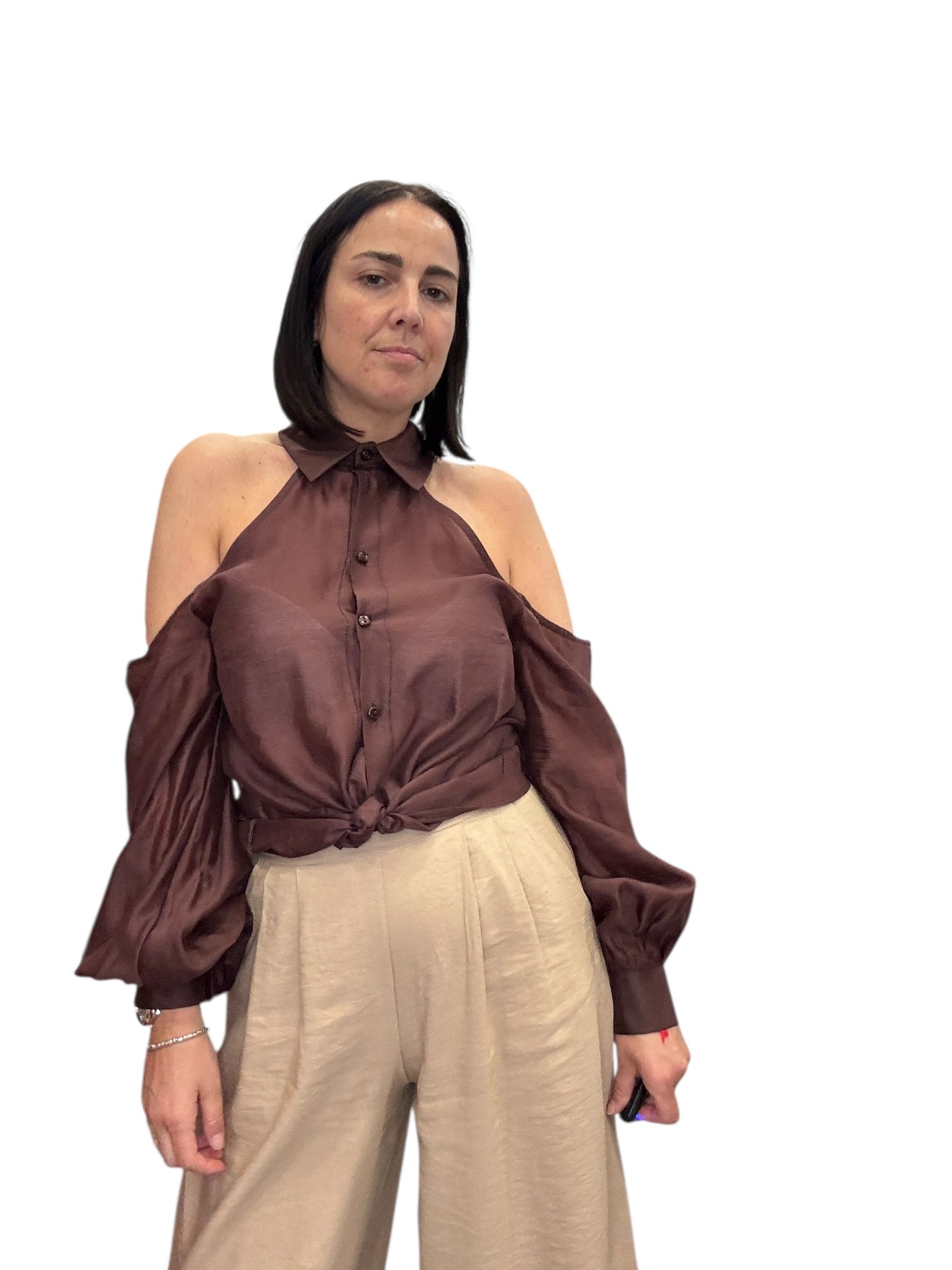 CAMICIA CUT OUT SPALLE TENSIONE IN