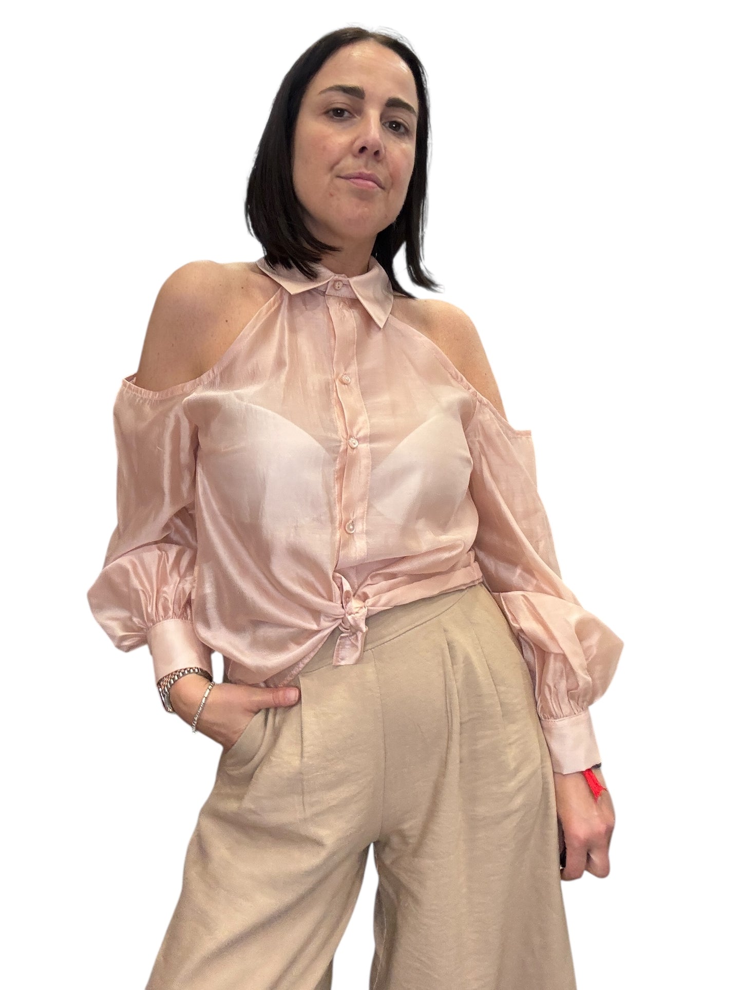 CAMICIA CUT OUT SPALLE TENSIONE IN