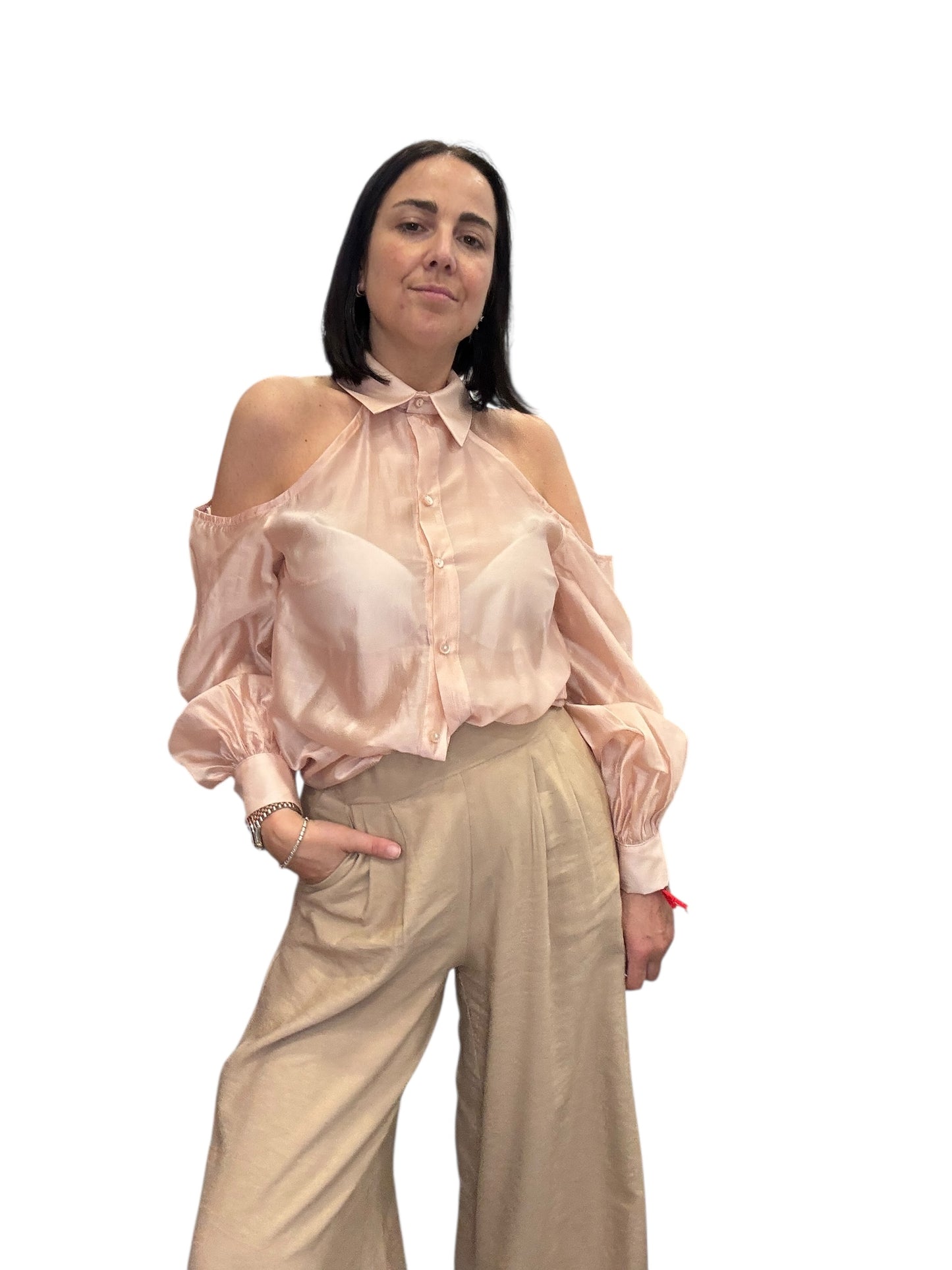 CAMICIA CUT OUT SPALLE TENSIONE IN
