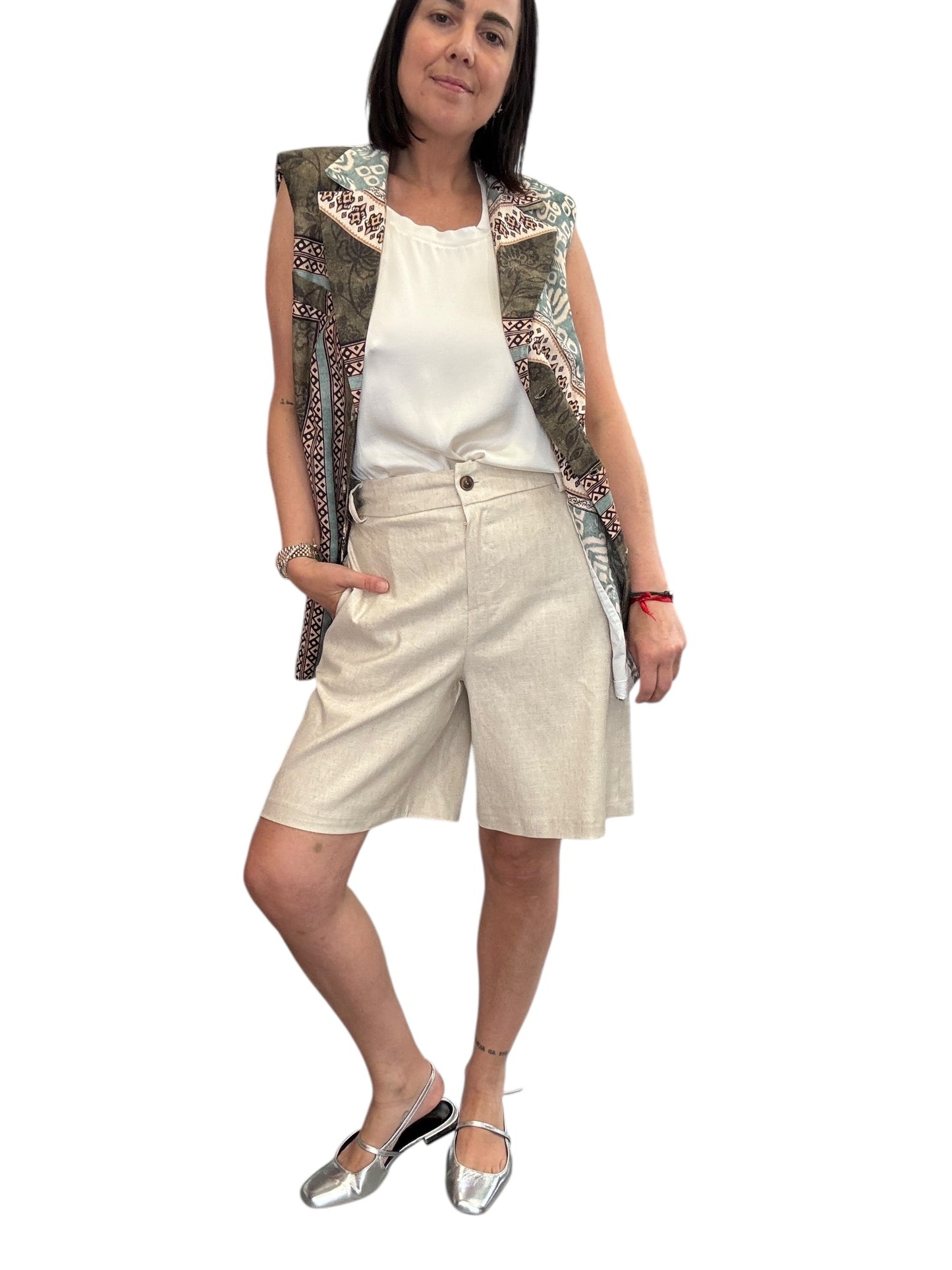 GILET STAMPA VERDE-AZZURRA VICOLO