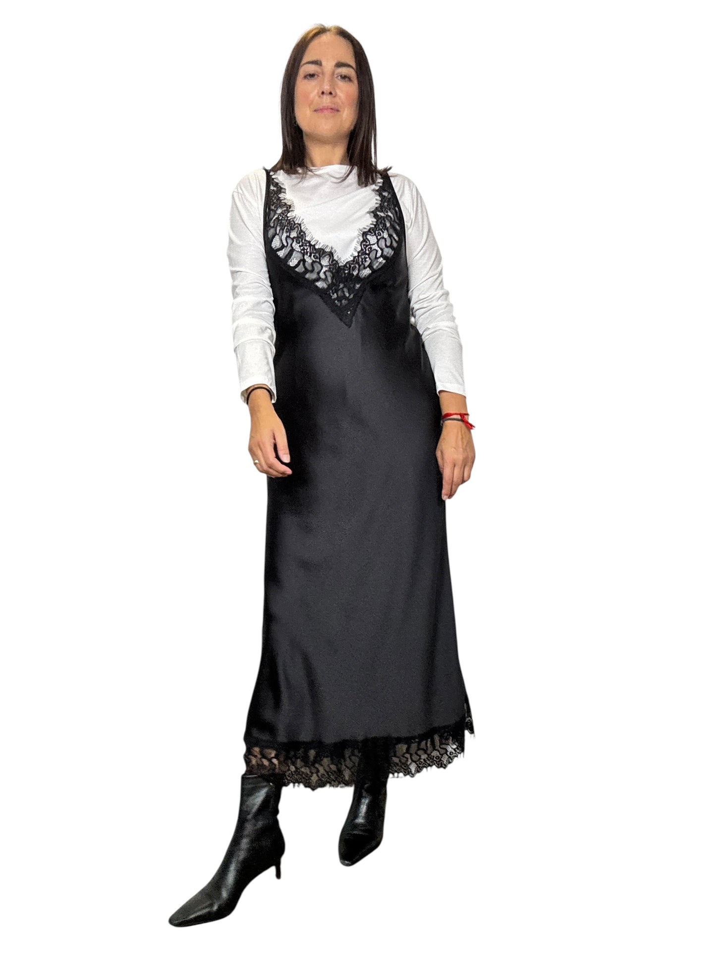 ABITO A SOTTOVESTE CON T-SHIRT TENSIONE IN