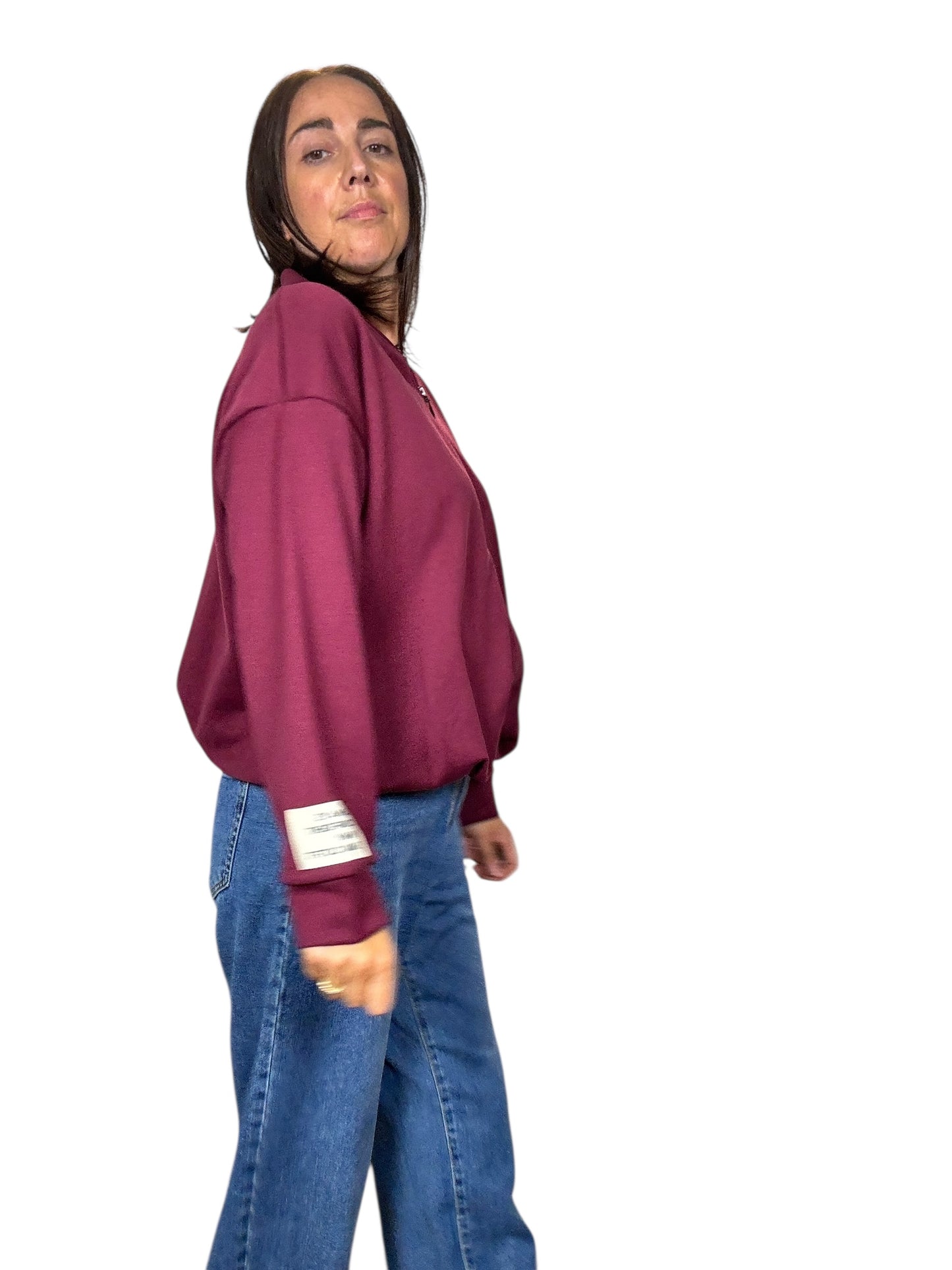 FELPA CON ZIP ED INSERTO SUSY MIX