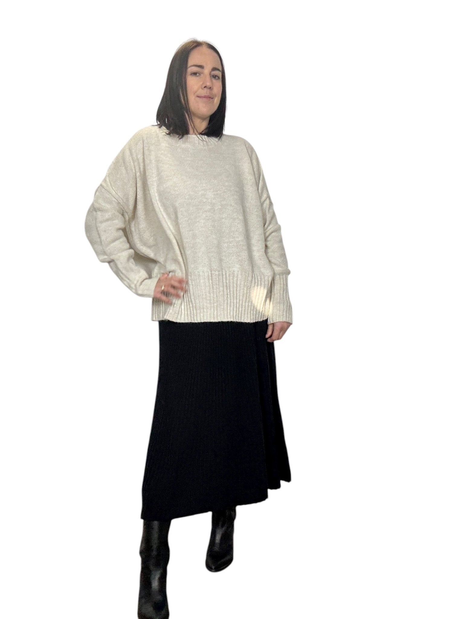 GONNA A COSTINE IN MAGLIA SVASATA SUSY MIX - XE BLU ABBIGLIAMENTO