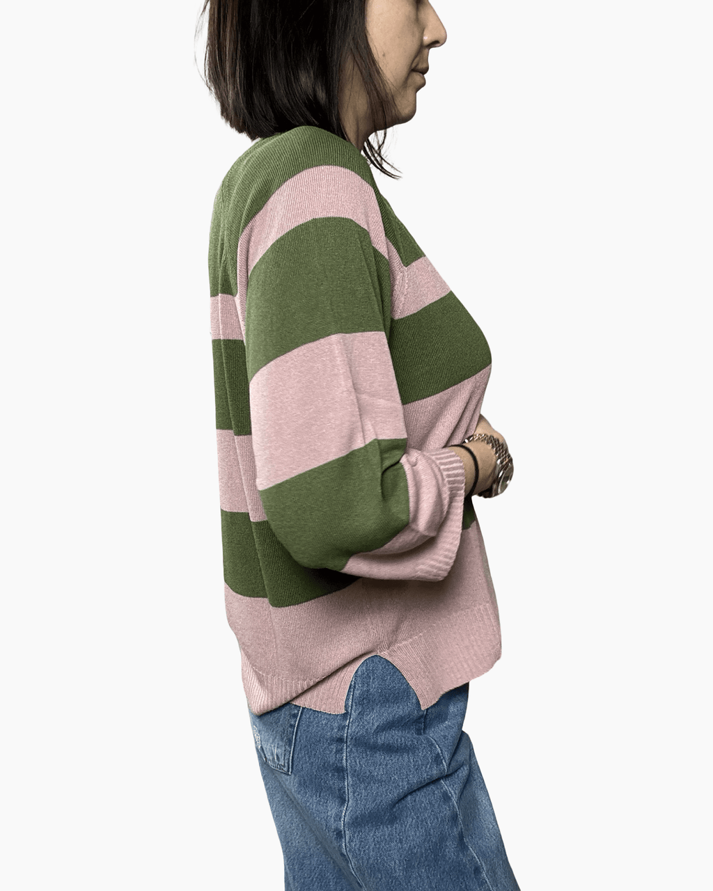 MAGLIA FLUIDA A RIGHE SUSY MIX - XE BLU ABBIGLIAMENTO