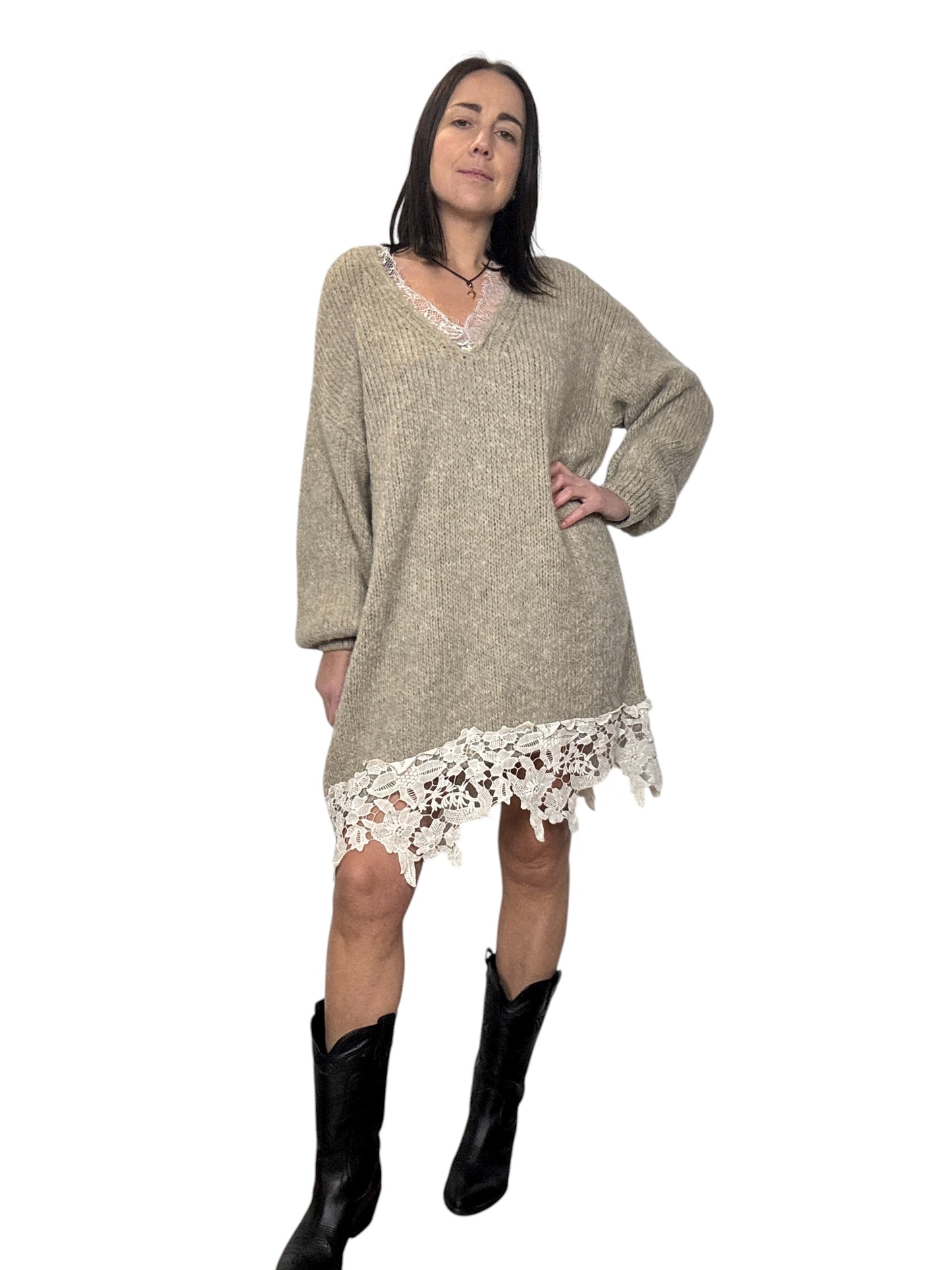ABITO IN MAGLIA CON PIZZO DIXIE