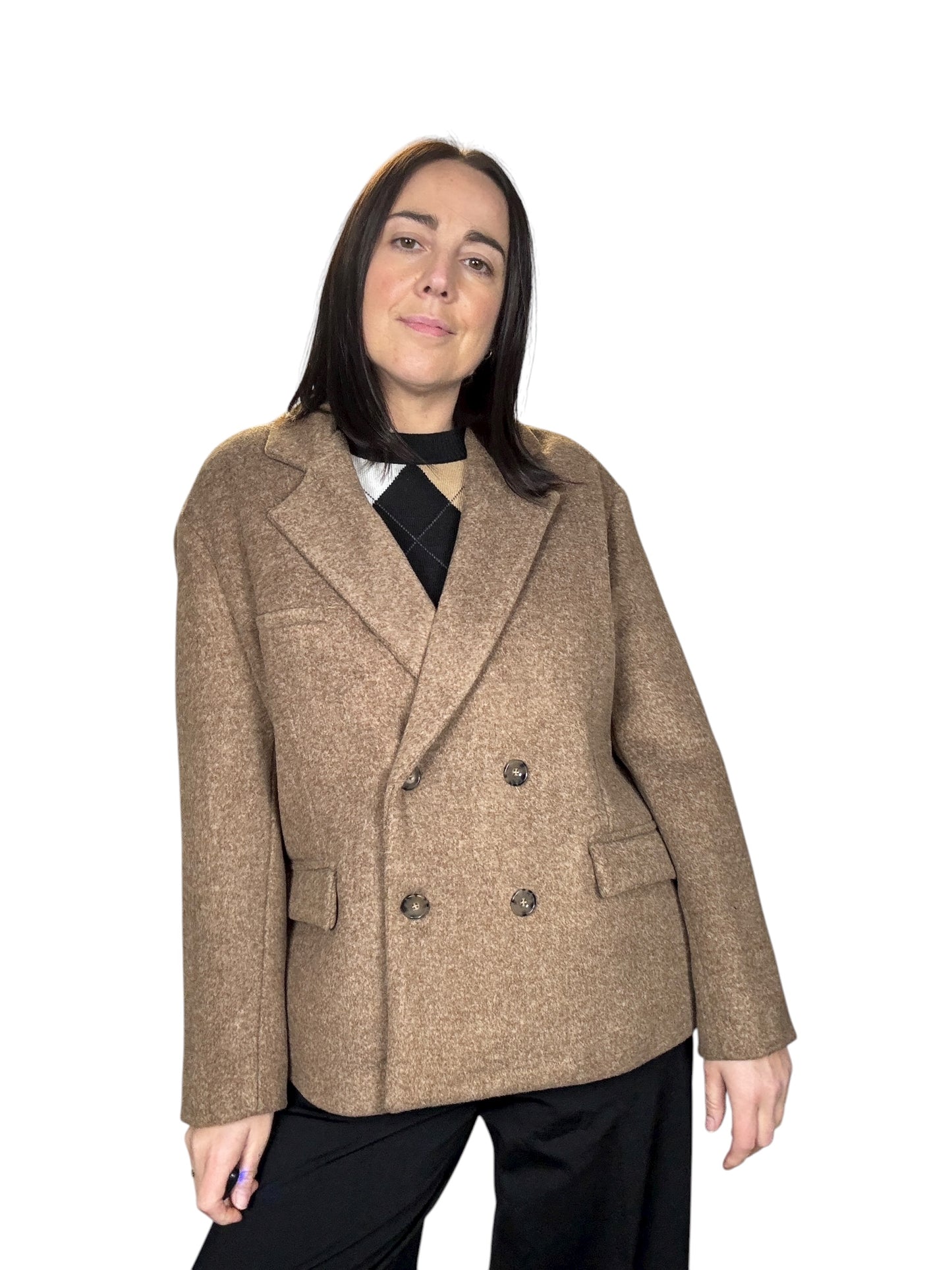 CAPPOTTINO CORTO A DOPPIOPETTO TENSIONE IN