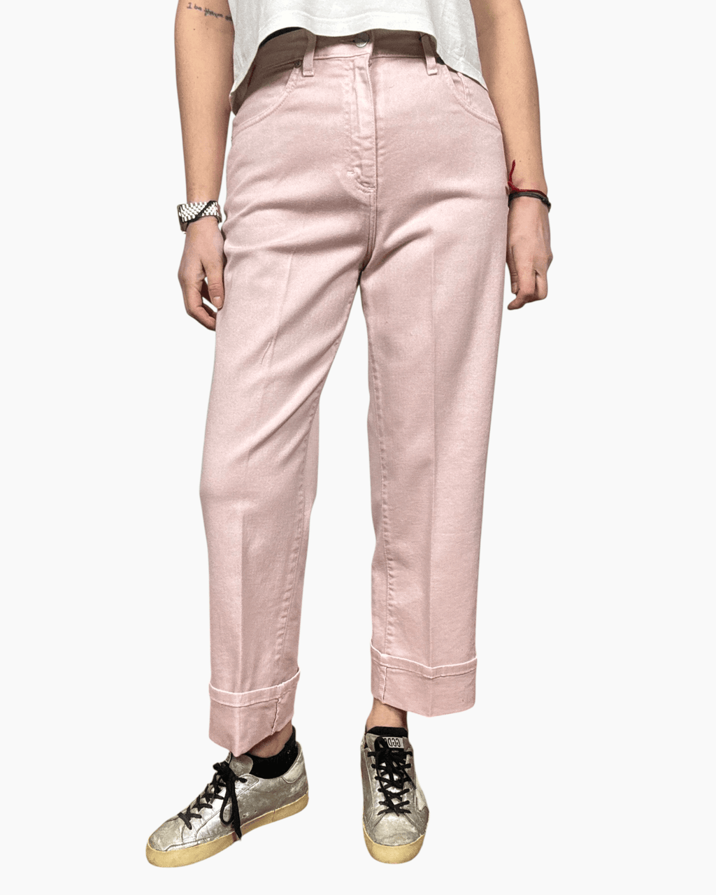 PANTALONE CON RISVOLTO SUSY MIX - XE BLU ABBIGLIAMENTO