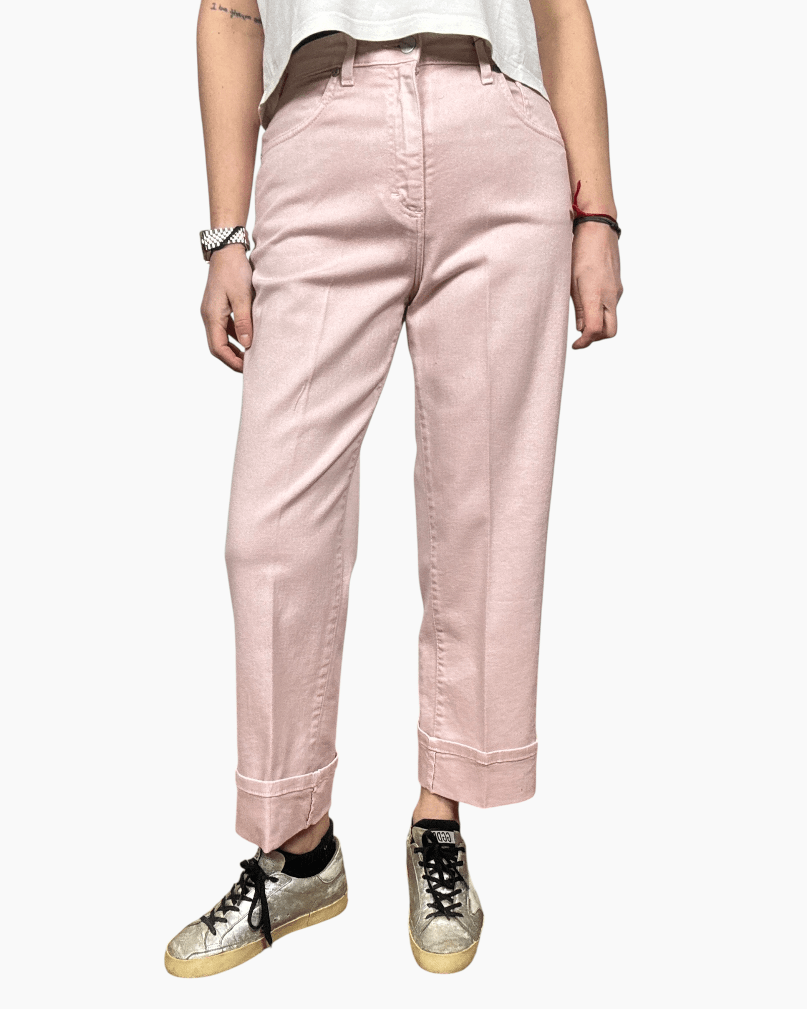 PANTALONE CON RISVOLTO SUSY MIX - XE BLU ABBIGLIAMENTO