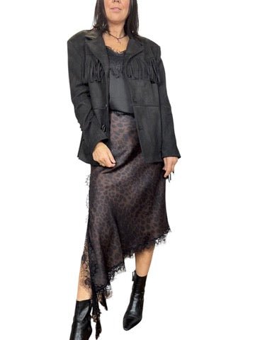 GONNA MACULATA ASIMMETRICA SUSY MIX - XE BLU ABBIGLIAMENTO