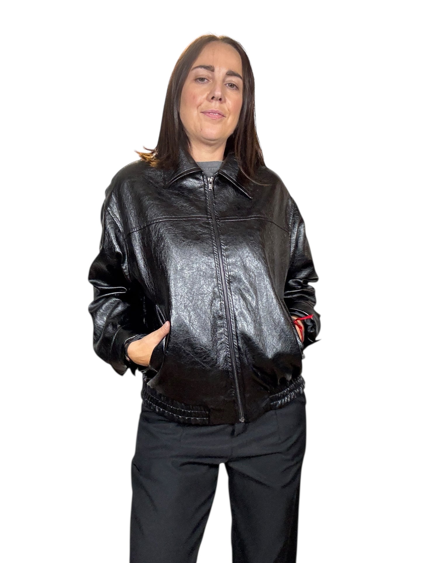 BOMBER LUCIDO IN ECOPELLE SUSY MIX