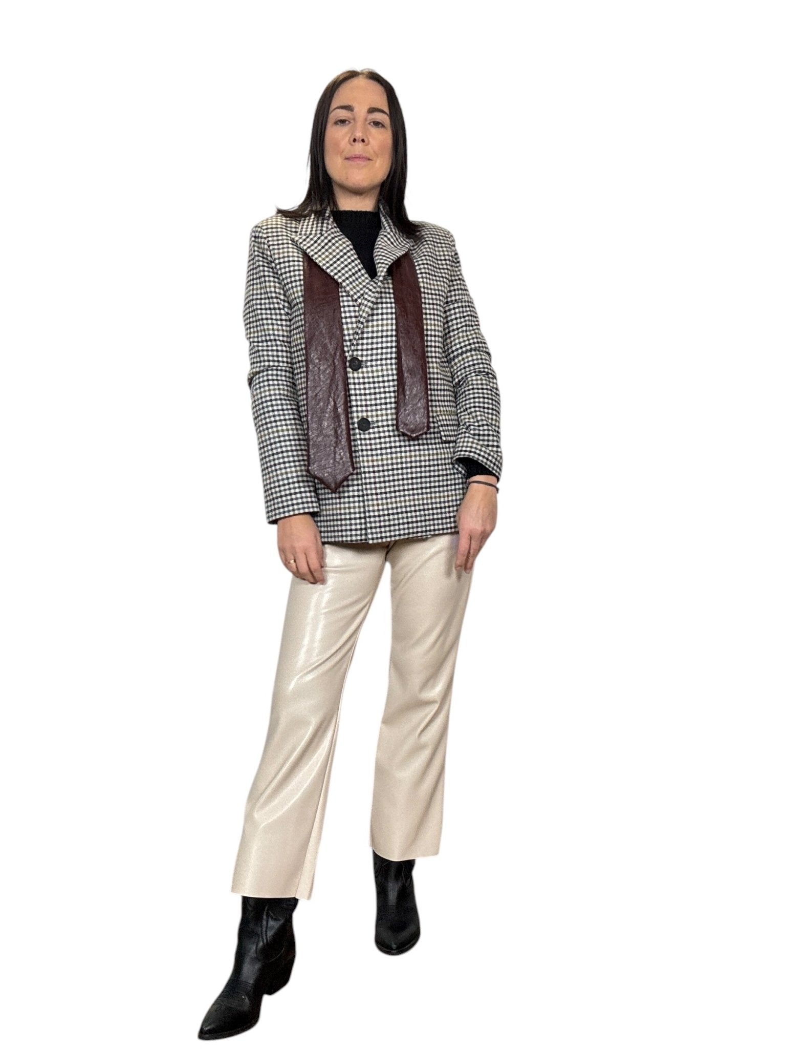 GIACCA DOPPIOPETTO A QUADRETTI TENSIONE IN - XE BLU ABBIGLIAMENTO