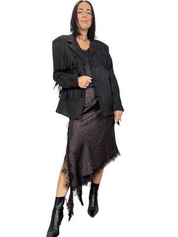 GONNA MACULATA ASIMMETRICA SUSY MIX - XE BLU ABBIGLIAMENTO