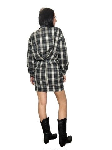 ABITO CORTO CHECK DIXIE - XE BLU ABBIGLIAMENTO