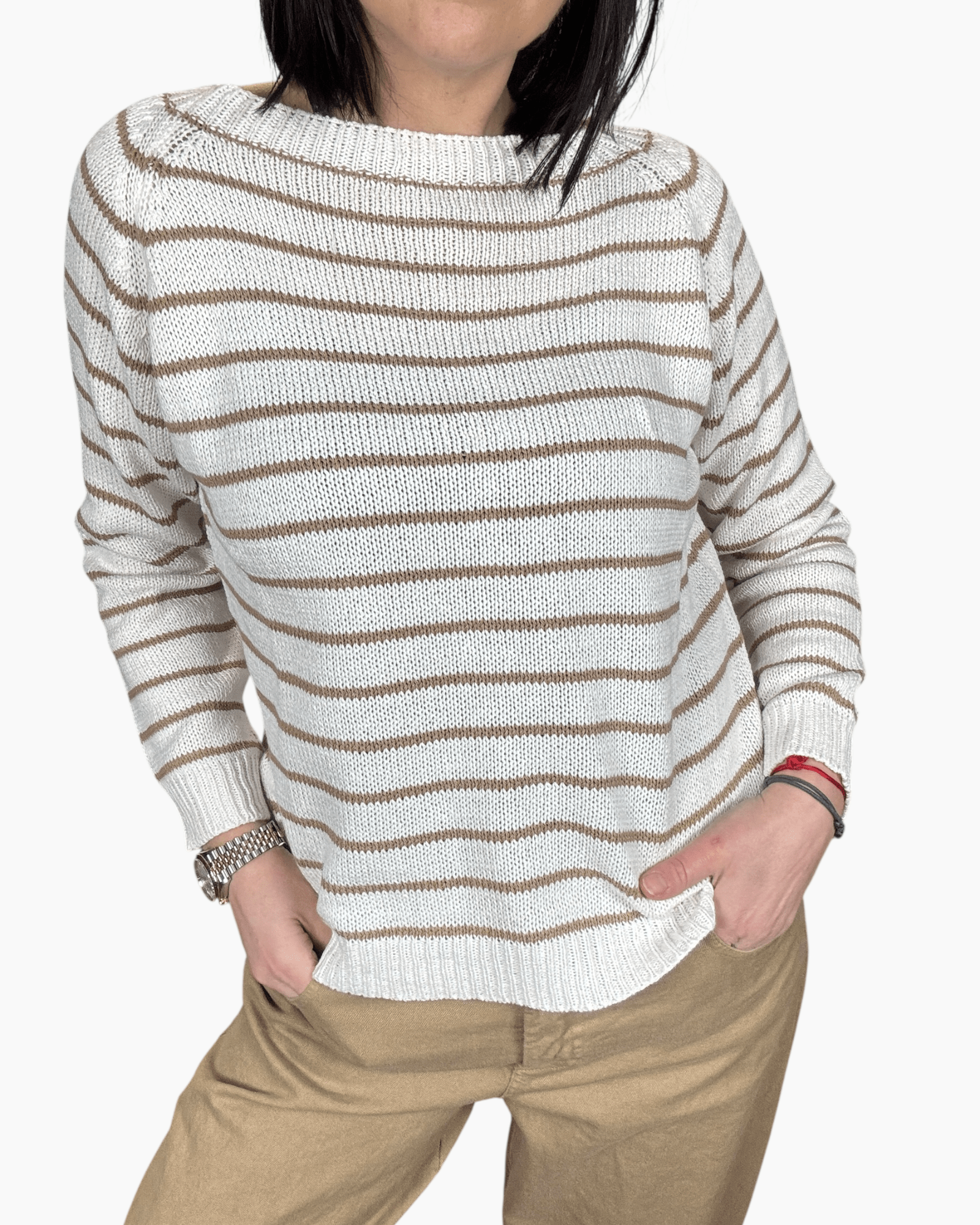 MAGLIA A RIGHE SOTTILI SUSY MIX - XE BLU ABBIGLIAMENTO