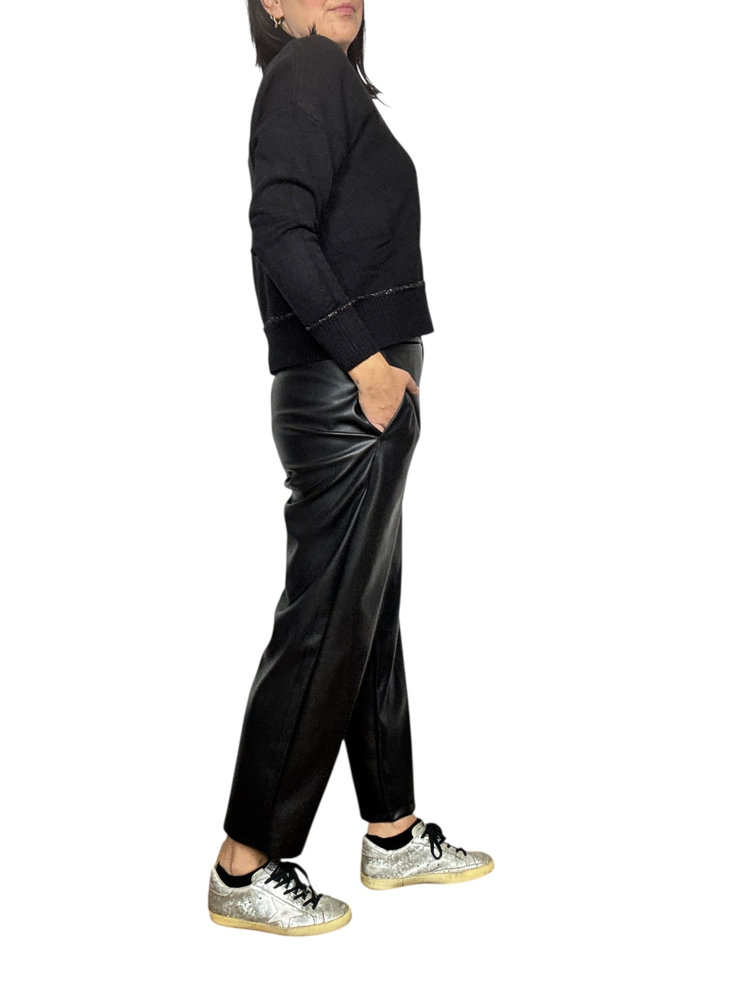 PANTALONE A UOVO IN ECOPELLE VICOLO