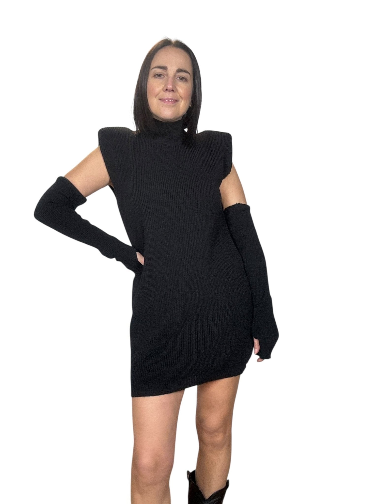 ABITO CORTO SMANICATO CON MANICOTTO DIXIE - XE BLU ABBIGLIAMENTO